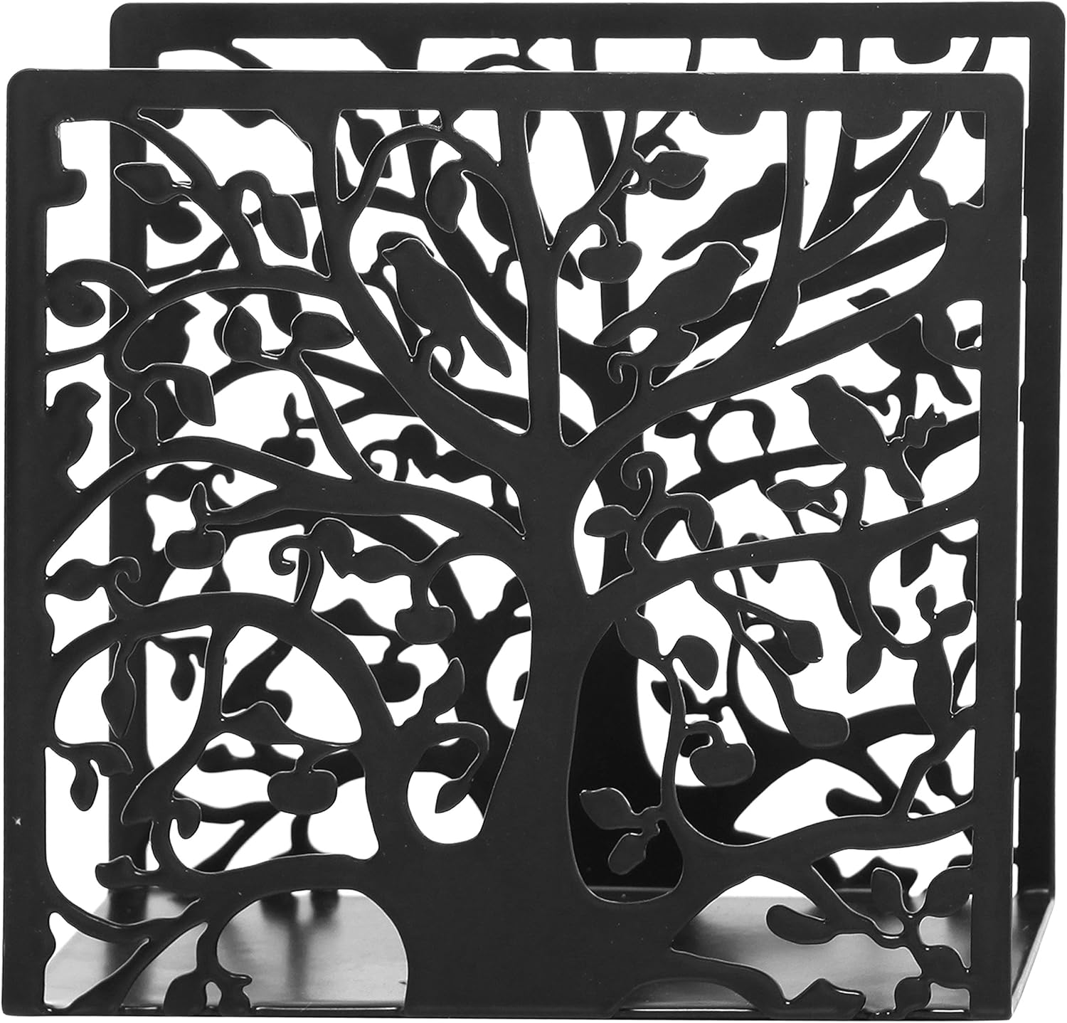 Decorative Metal Napkin Organizer / Tree and Bird