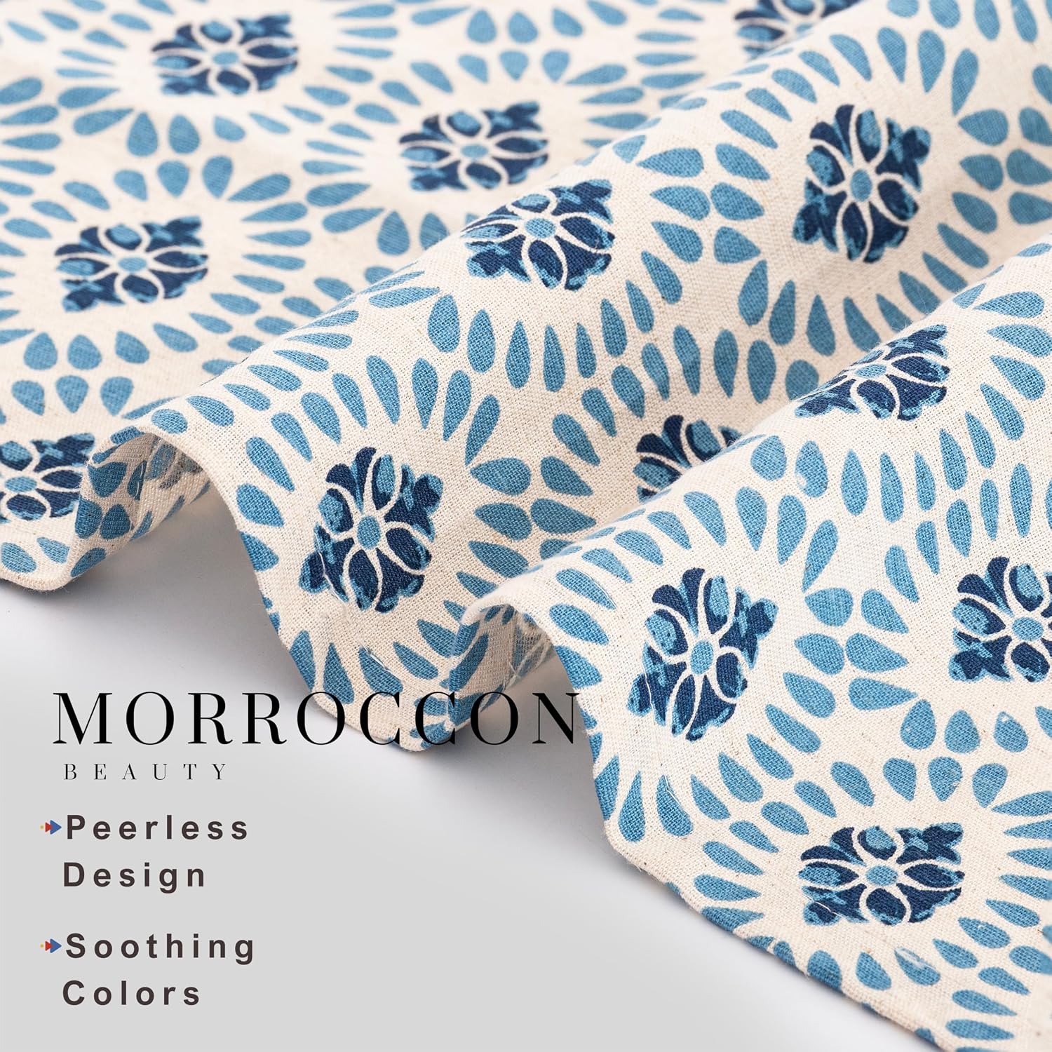 FINGERCRAFT Cloth Napkins Set of 12 Cotton Linen, 20x20 in Moroccan Beauty | Mitered corner, washable, soft, absorbent