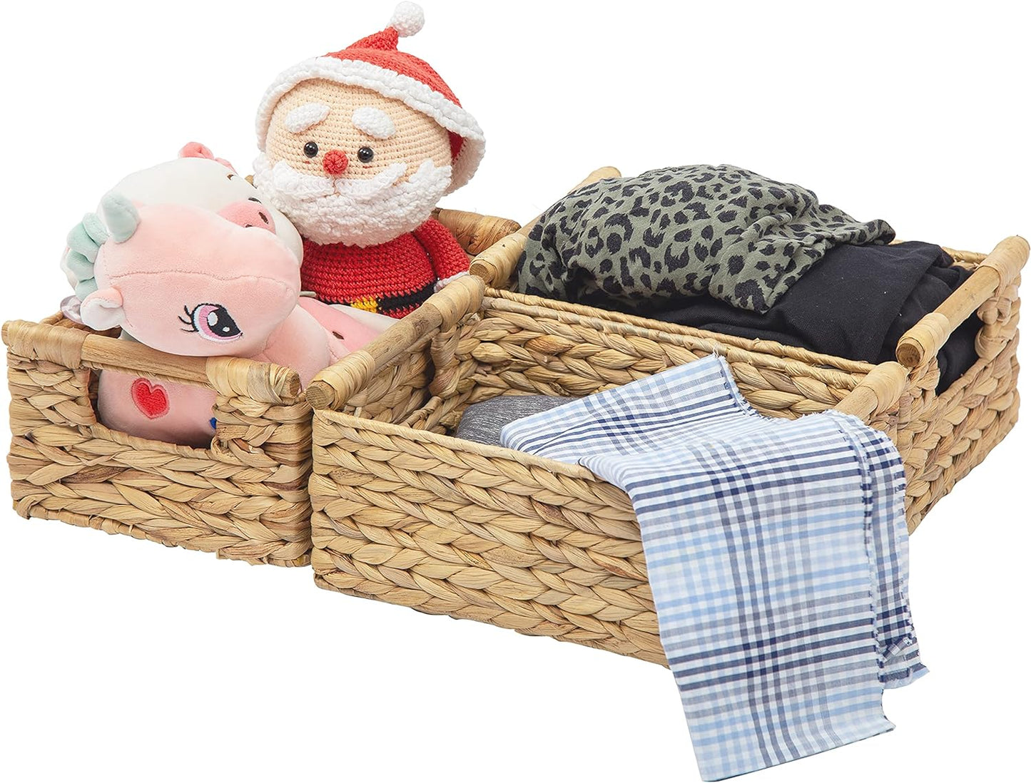 Hyacinth Wicker Basket / Water Hyacinth / Small / 11.6 x 8.1 x 4.9