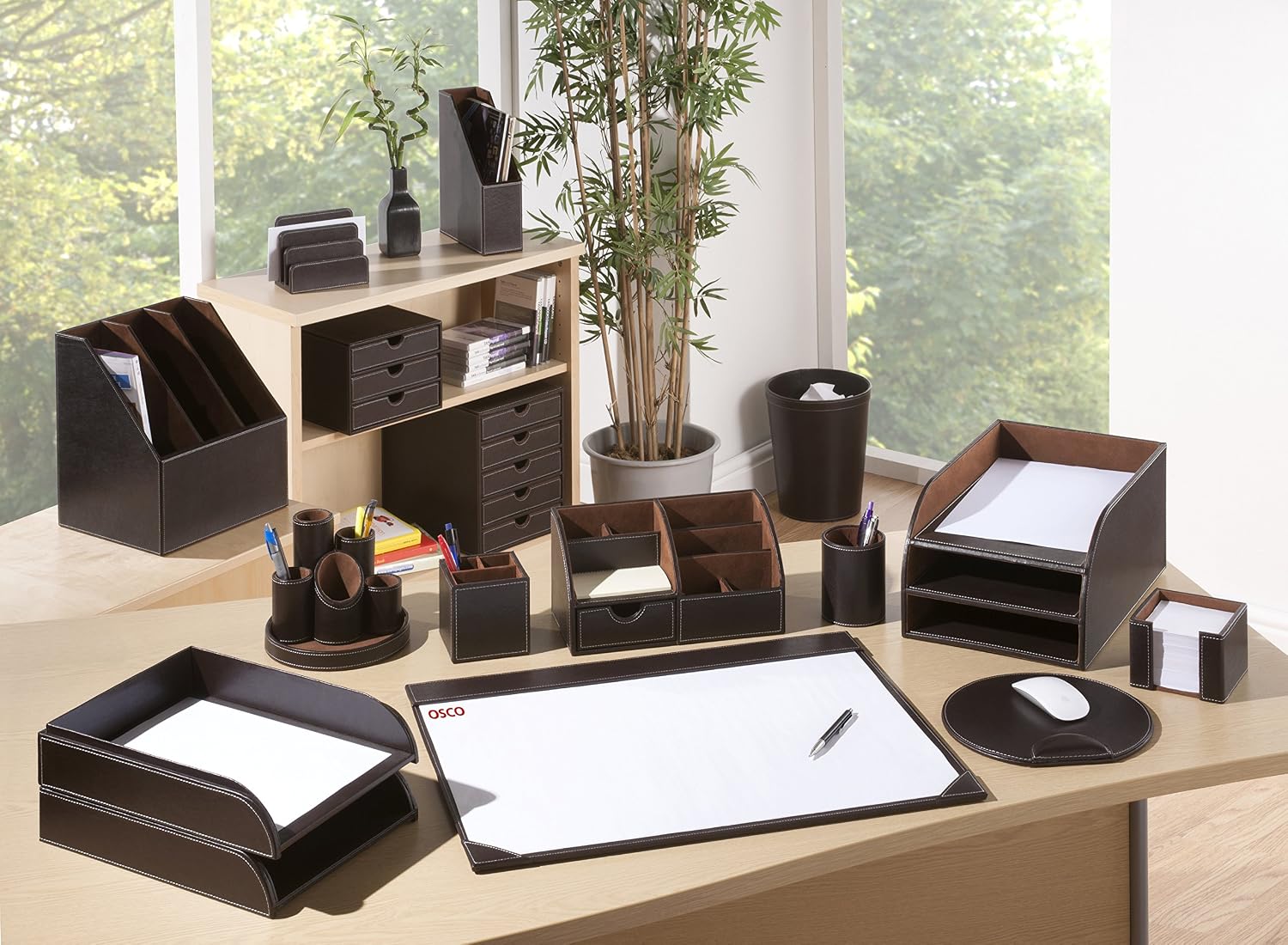 Osco Faux Leather 5 Part Remote Organiser - Brown, BPURO1
