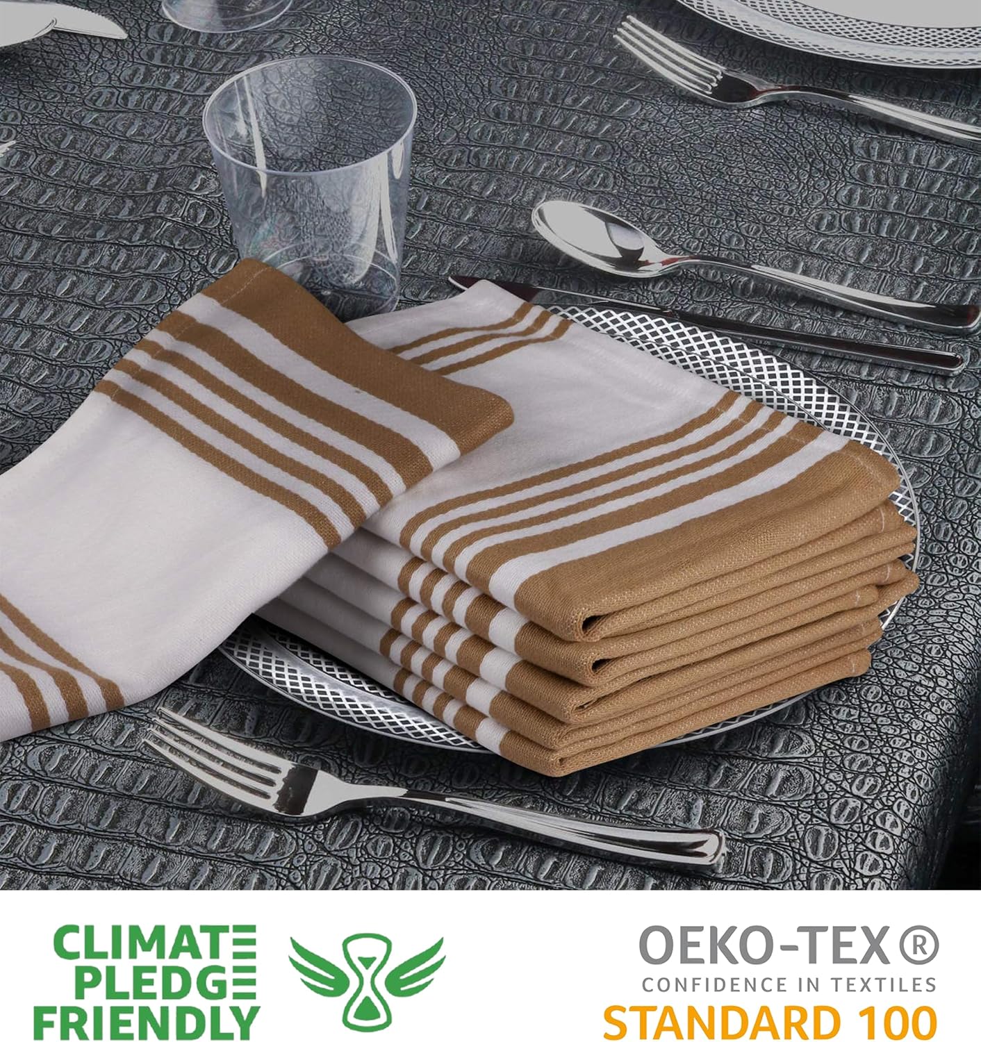 Urban Villa Kitchen Towels 100% Cotton Dish Towels for Kitchen (Set of 6)20”x30” Dish Cloths Highly Absorbent Kitchen