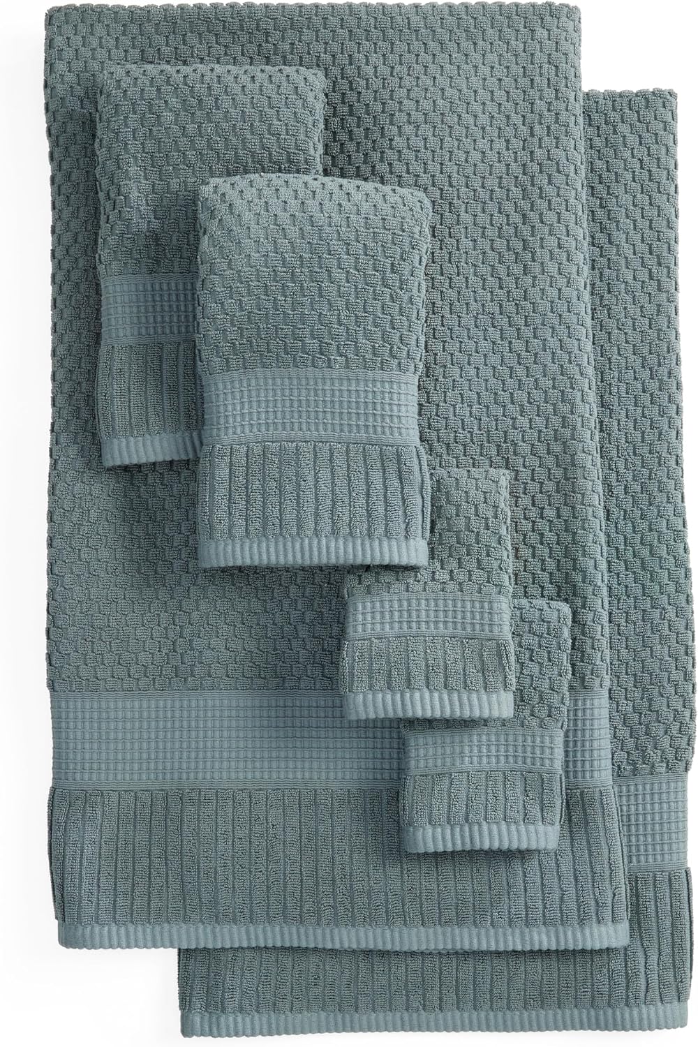 NY Loft 100% Cotton 6-Piece Bath Towel Set | Stormy | Oeko-TEX | Quick-Dry | 30" x 52" Bath Towels | 16" x 28" Hand