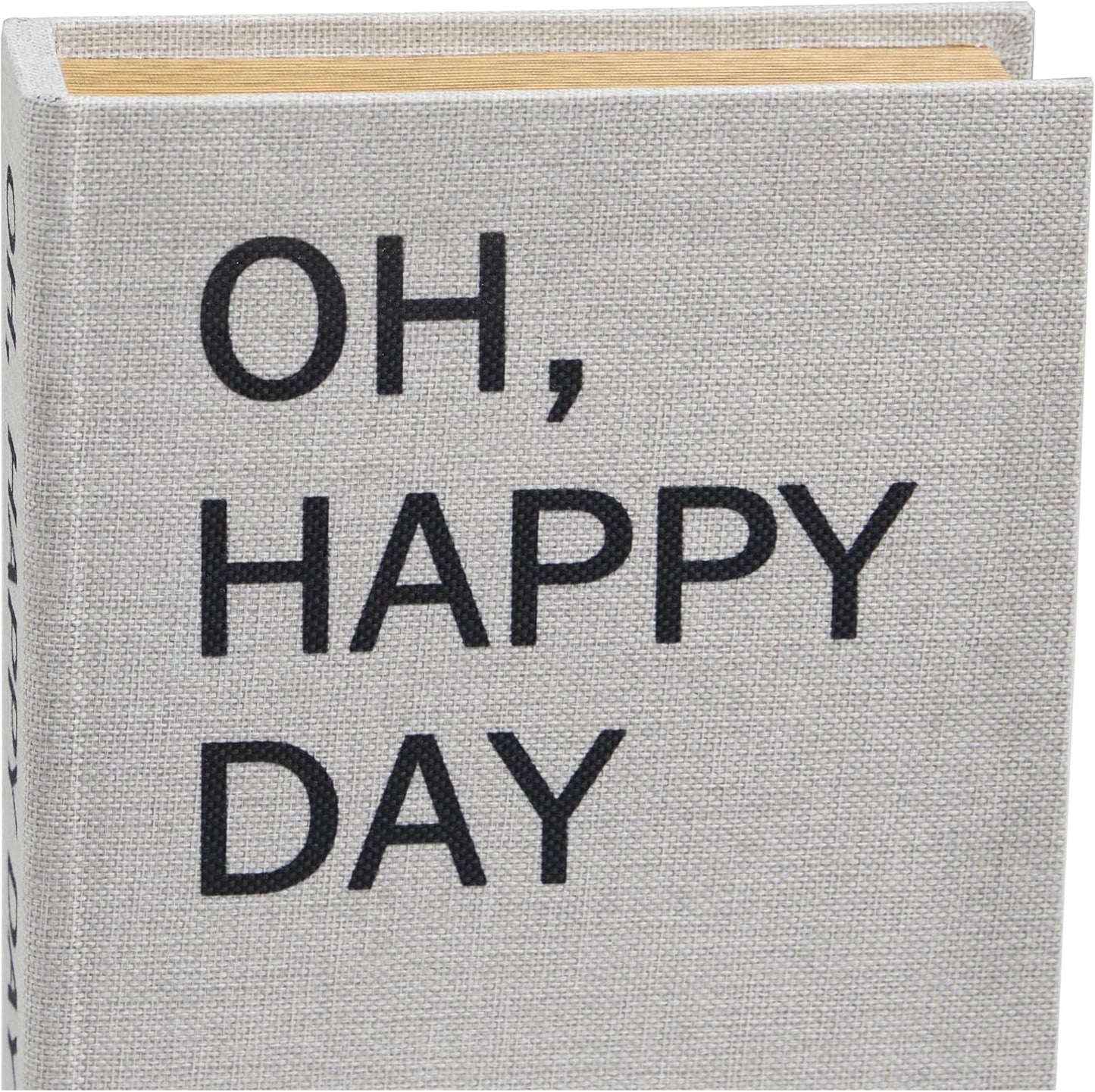 Linen Fabric Decorative Box Storage Book Book Shaped Boxes / Light Gray / 12", 9", 6"H