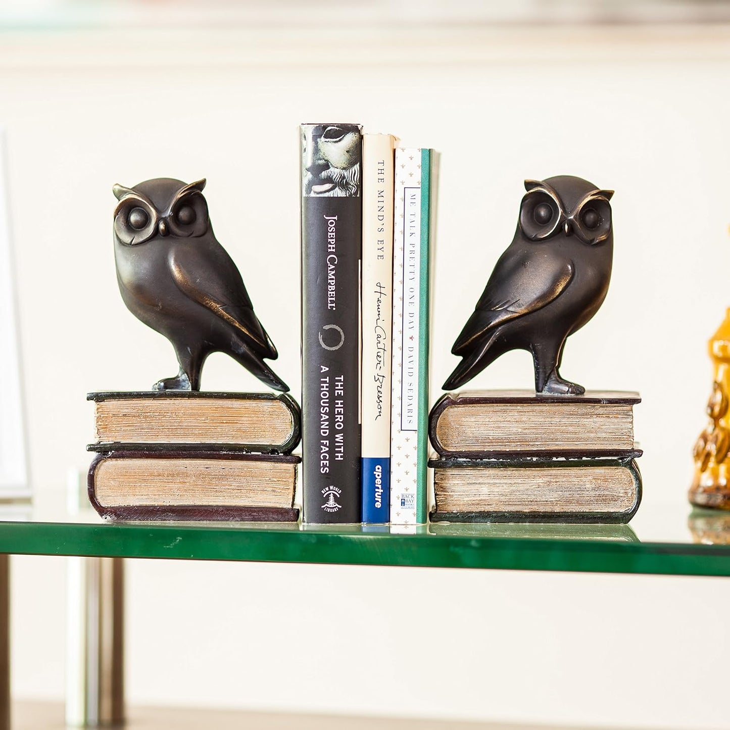 Decorative Rustic Bookshelf Decor Bookend Set for Heavy Books / Bronze / Set of 2