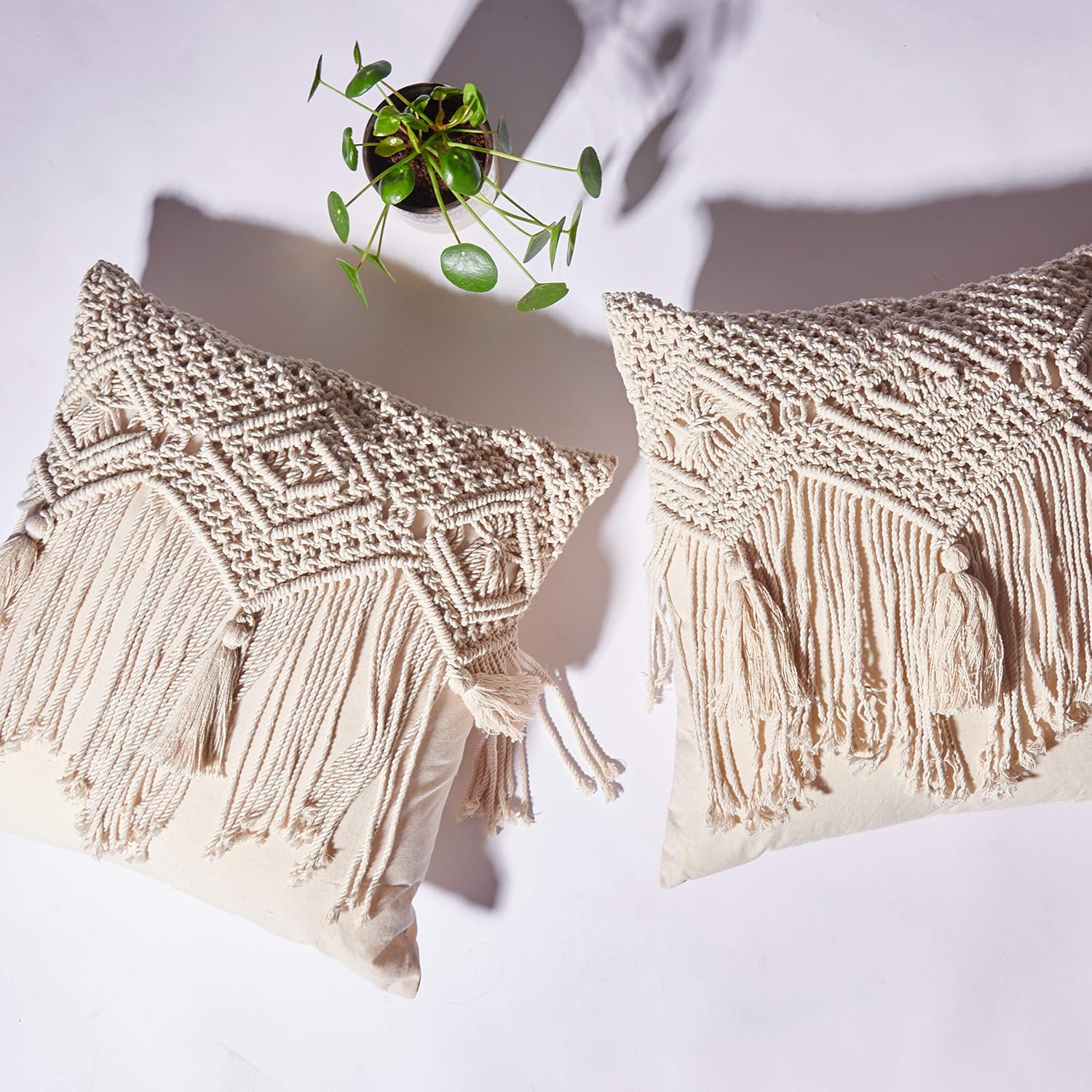 Boho Throw Pillow Covers / 18 x 18 / Set of 2