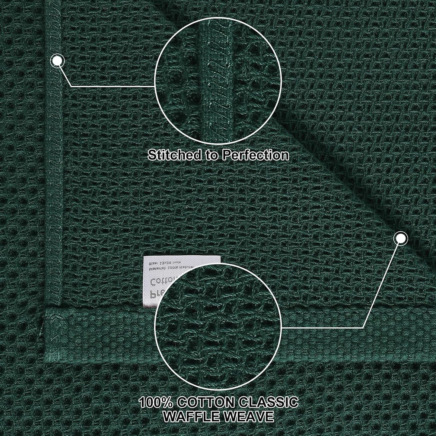 Homaxy 10 Pack 100% Cotton Kitchen Towels and Dishcloths Set,Blackish Green | 12 x 12 Inches and 13 x 28 Inches Kitchen
