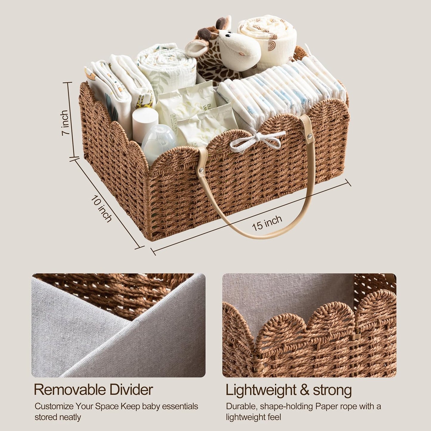 Portable Car Organizer / Caramel / Large