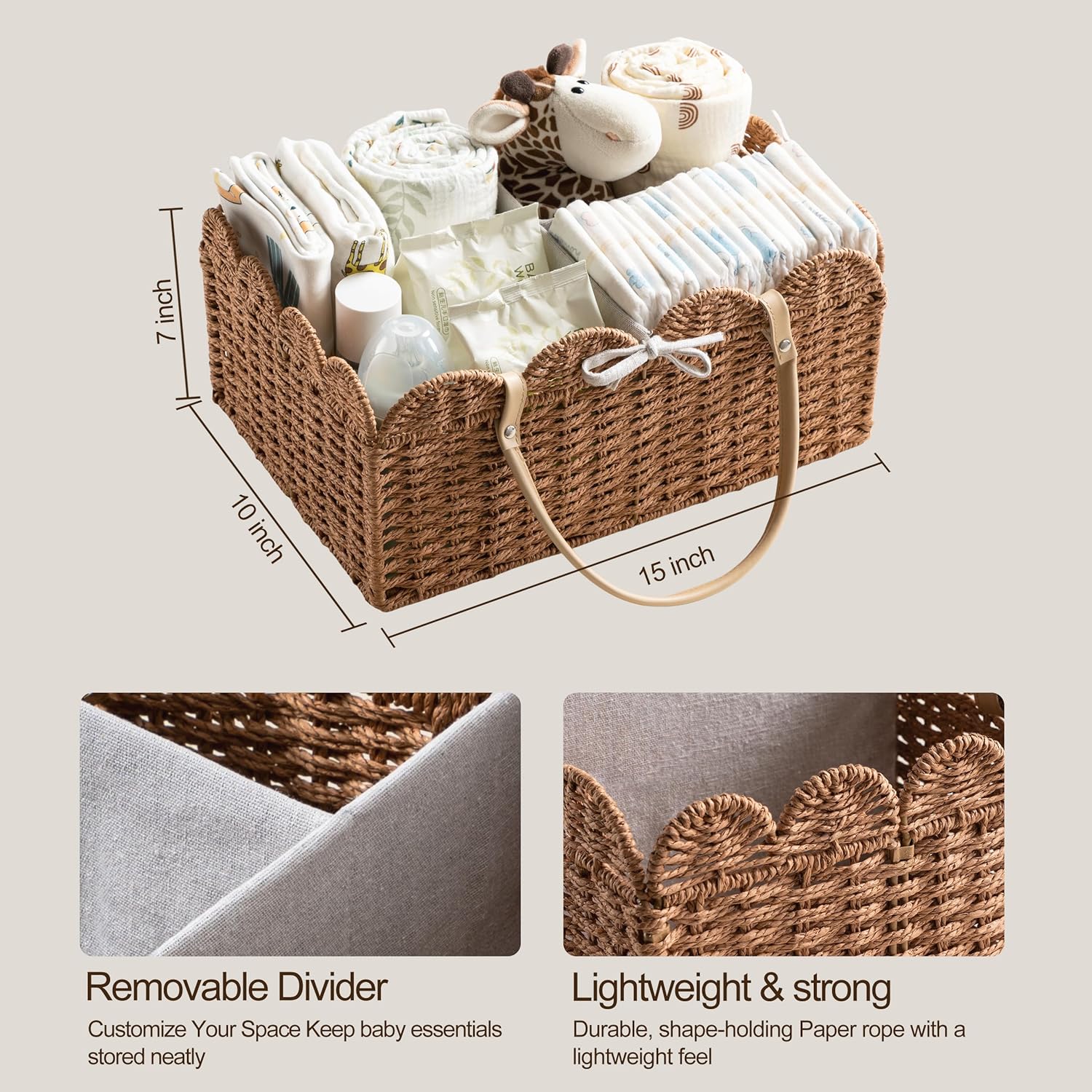 Portable Car Organizer / Caramel / Large