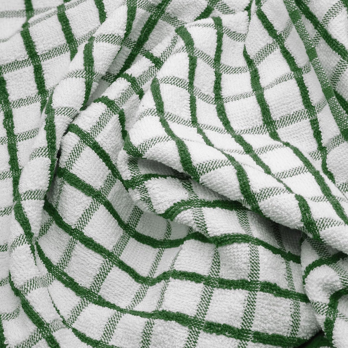 White Classic Premium Dish Towels for Kitchen, with Hanging Loop [8 Pack] Heavy Duty Absorbent 100% Cotton 410 GSM