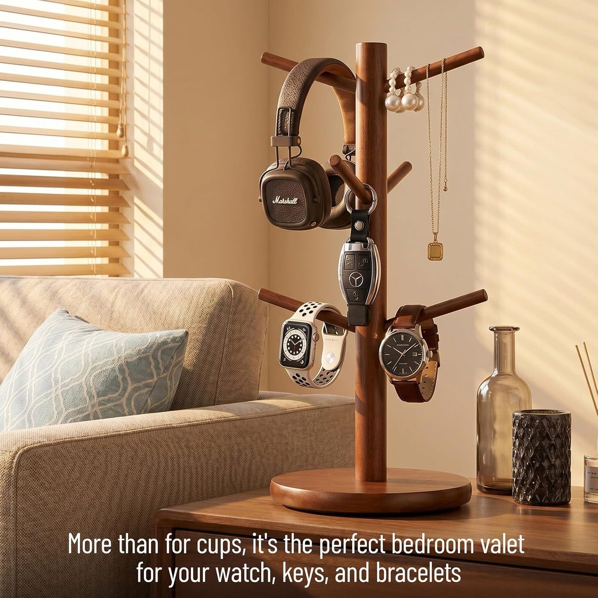 MyLifeUNIT Mug Holder Tree, 360° Rotated Coffee Cup Holder | Anti-slip padded bottom, space-saving compact design