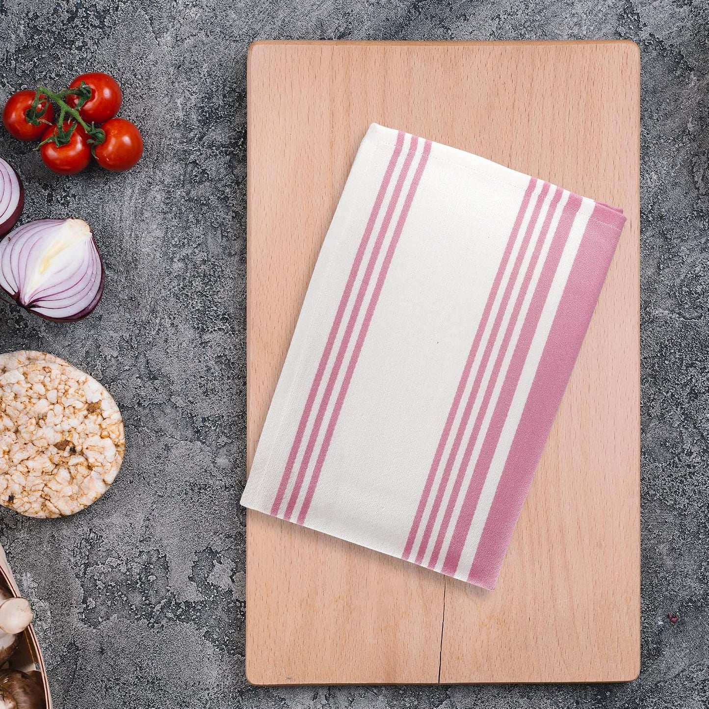 Urban Villa Kitchen Towels Cotton Dish Towels 20”x30” (Set of 6) Baby Pink
