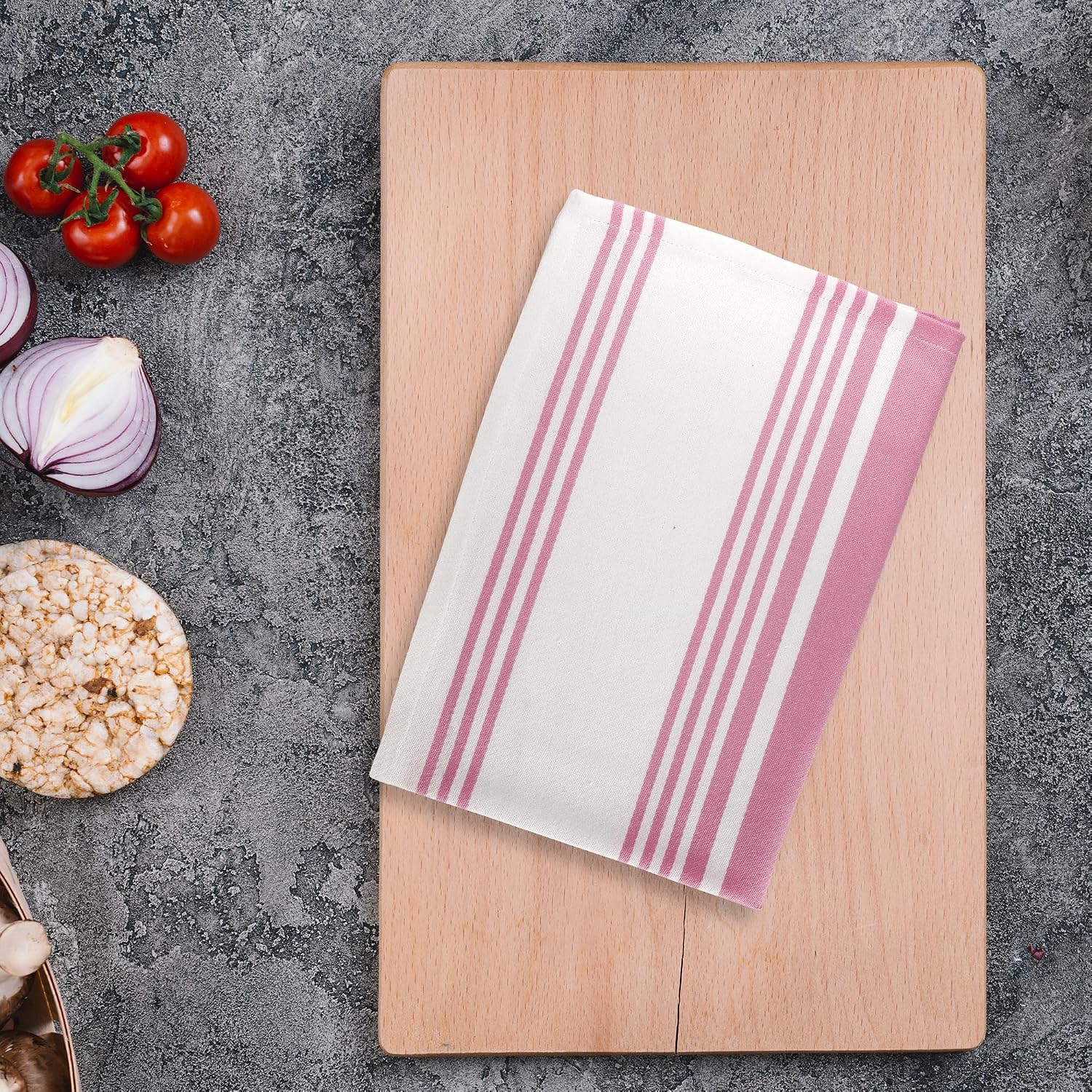 Urban Villa Kitchen Towels Cotton Dish Towels 20”x30” (Set of 6) Baby Pink