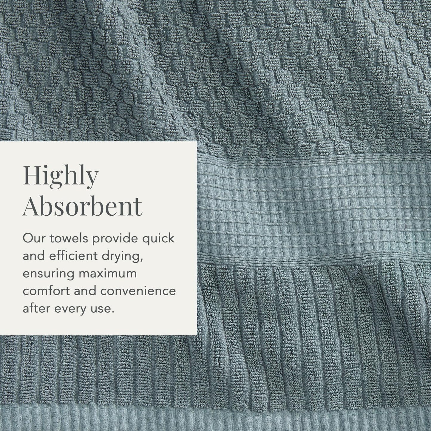 NY Loft 100% Cotton 6-Piece Bath Towel Set | Stormy | Oeko-TEX | Quick-Dry | 30" x 52" Bath Towels | 16" x 28" Hand