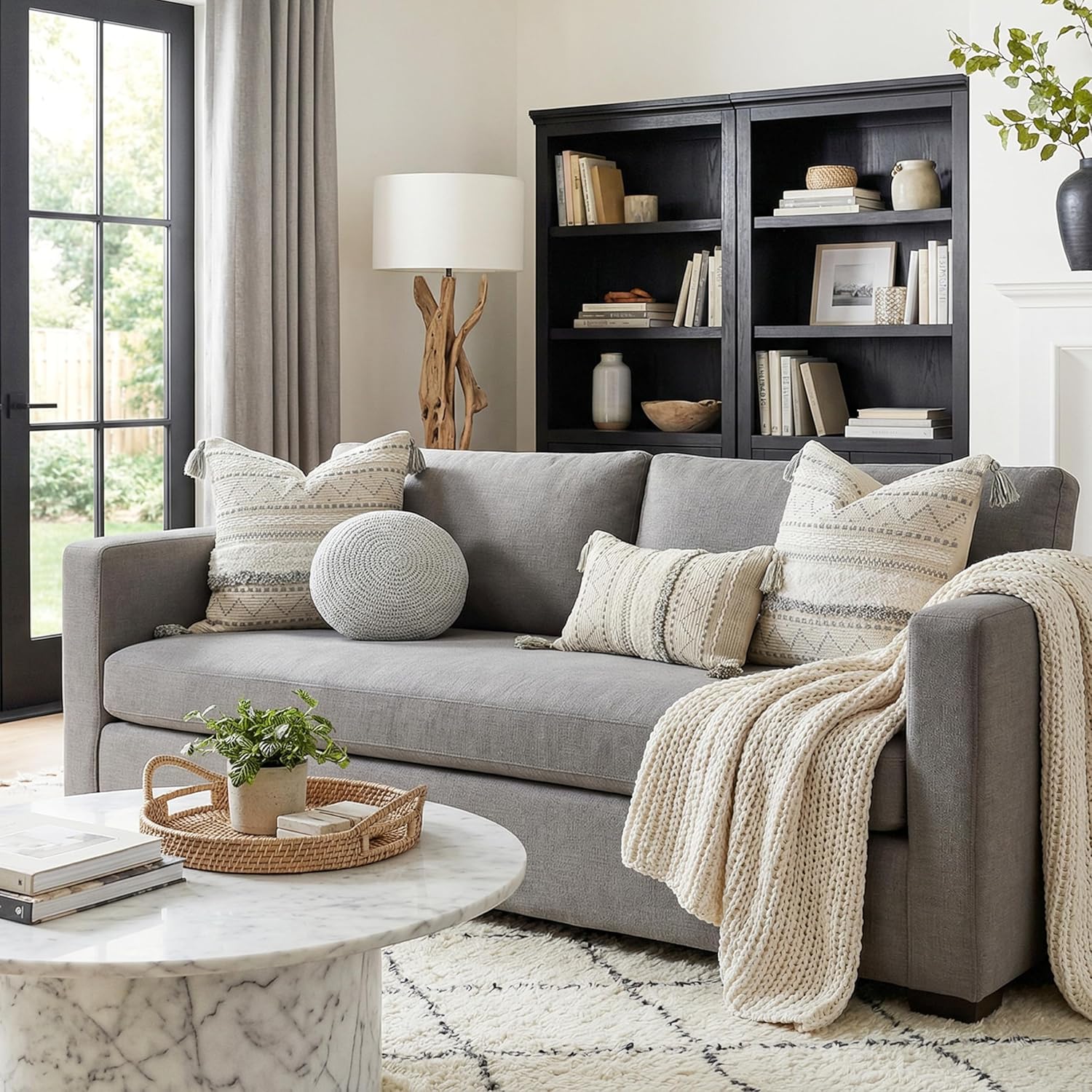Lumbar Pillow Cover / 20 x 12 / Gray