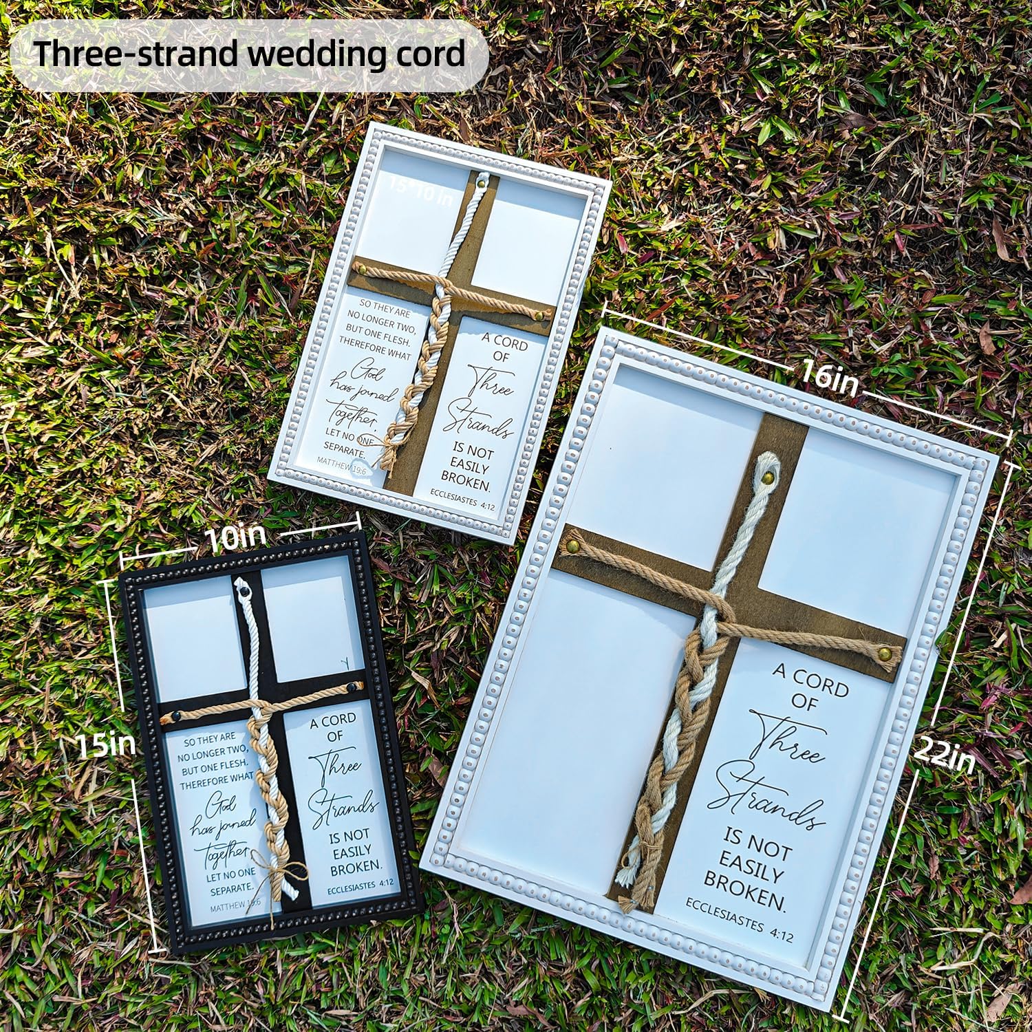 Unity Rope Cross Braid for Ceremony / White 15*10 / 15 x 10