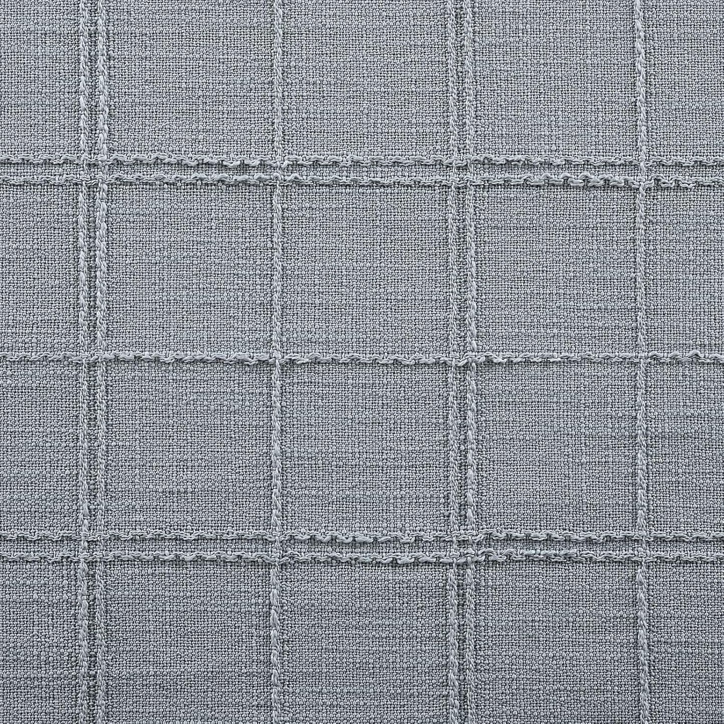 Linen Checked Farmhouse Placemats Set of 6, Chambray 13x19in | Double Layer, Reversible, Thick Textured Table Mats