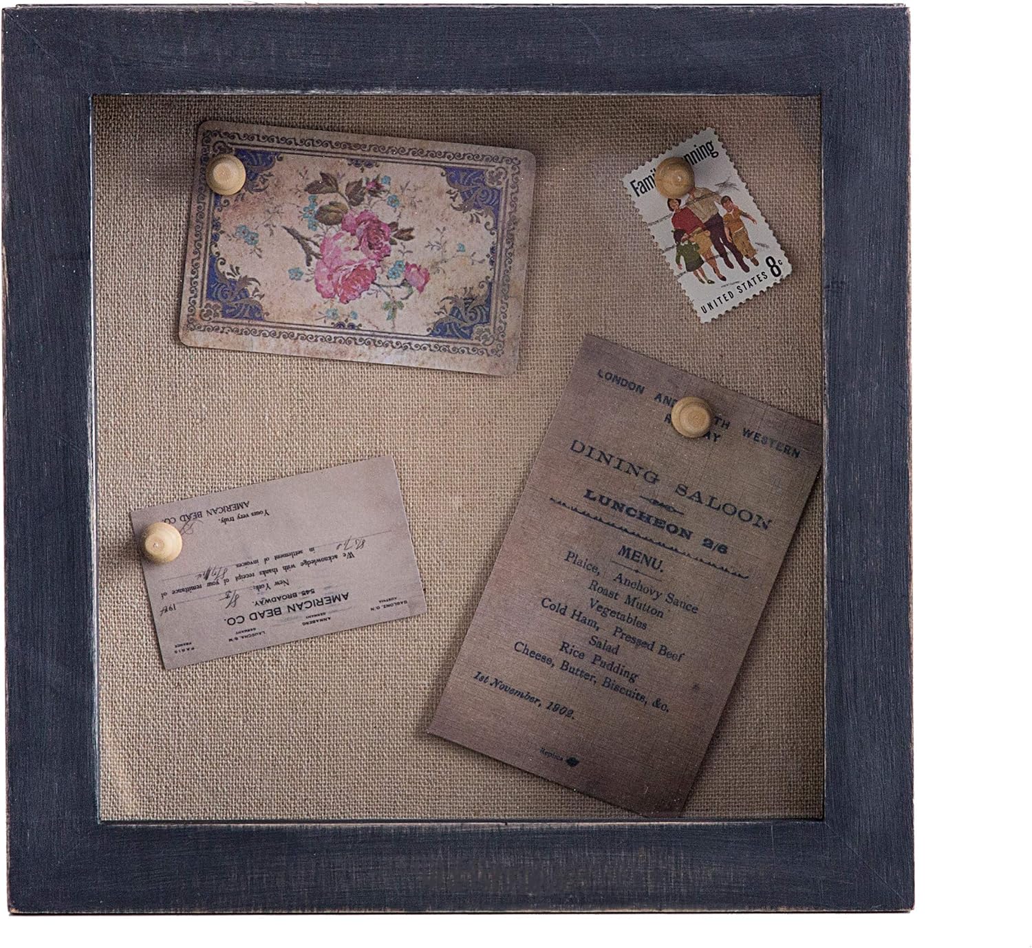 Freezing point Shadow Box Frame 8x8 Shadow Box Display Case Cabinet Pin Picture Frame with Linen Back Memorabilia