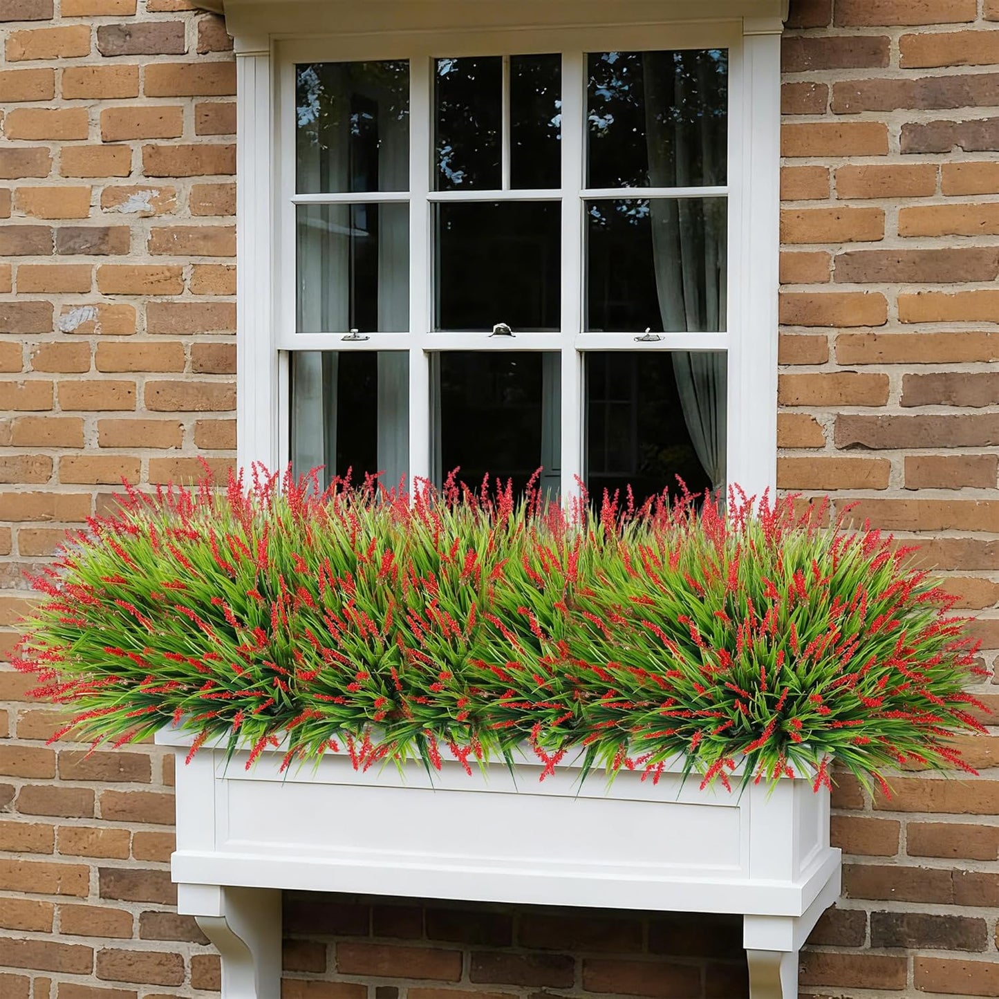 Artificial Plants Fake Flowers Monkey Grass / Red / Set of 20