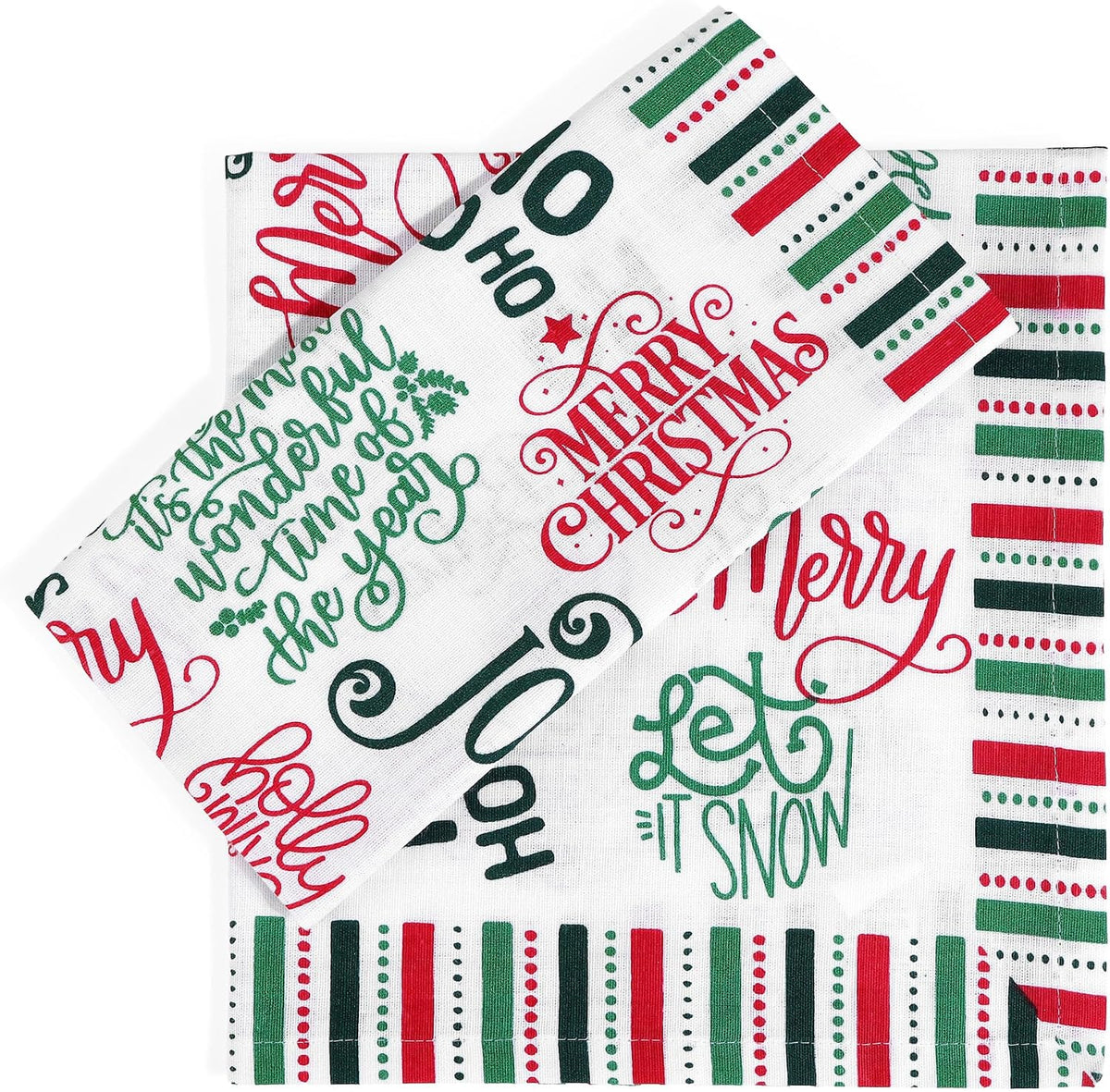 FINGERCRAFT Cloth Napkins Set of 12 Cotton Linen, 20x20 Inch, Holiday Home | Mitered corner, washable, soft, absorbent