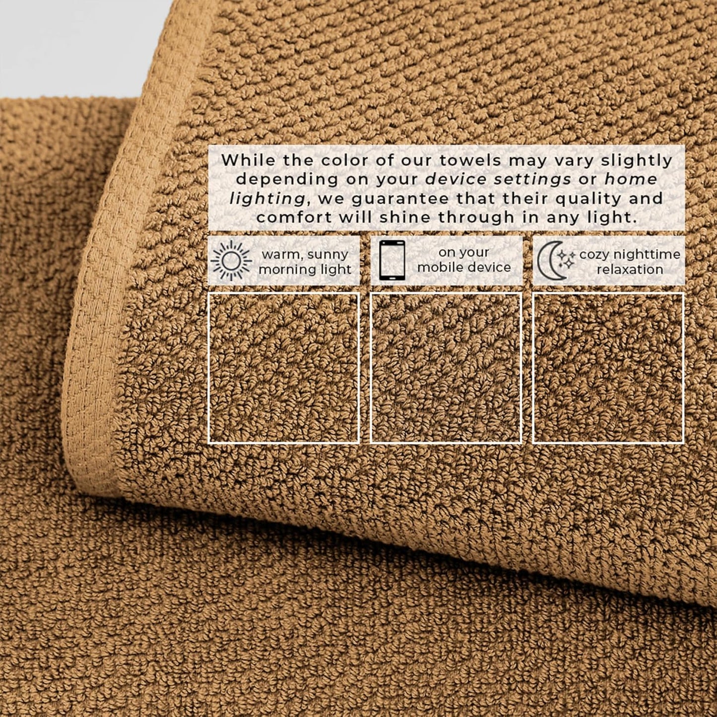 Great Bay Home 100% Cotton 12-Pack 13x13 Wash Cloth - Absorbent, Quick-Drying, Durable Face Towels for Bathroom Decor