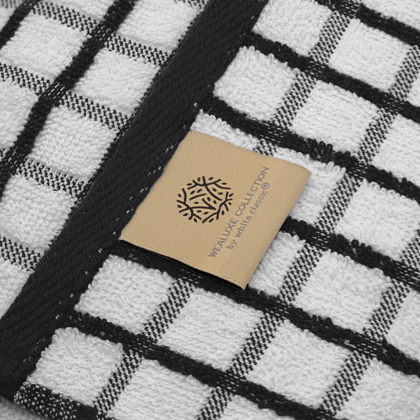 White Classic Premium Dish Towels for Kitchen, with Hanging Loop [8 Pack] Heavy Duty Absorbent 100% Cotton 410 GSM