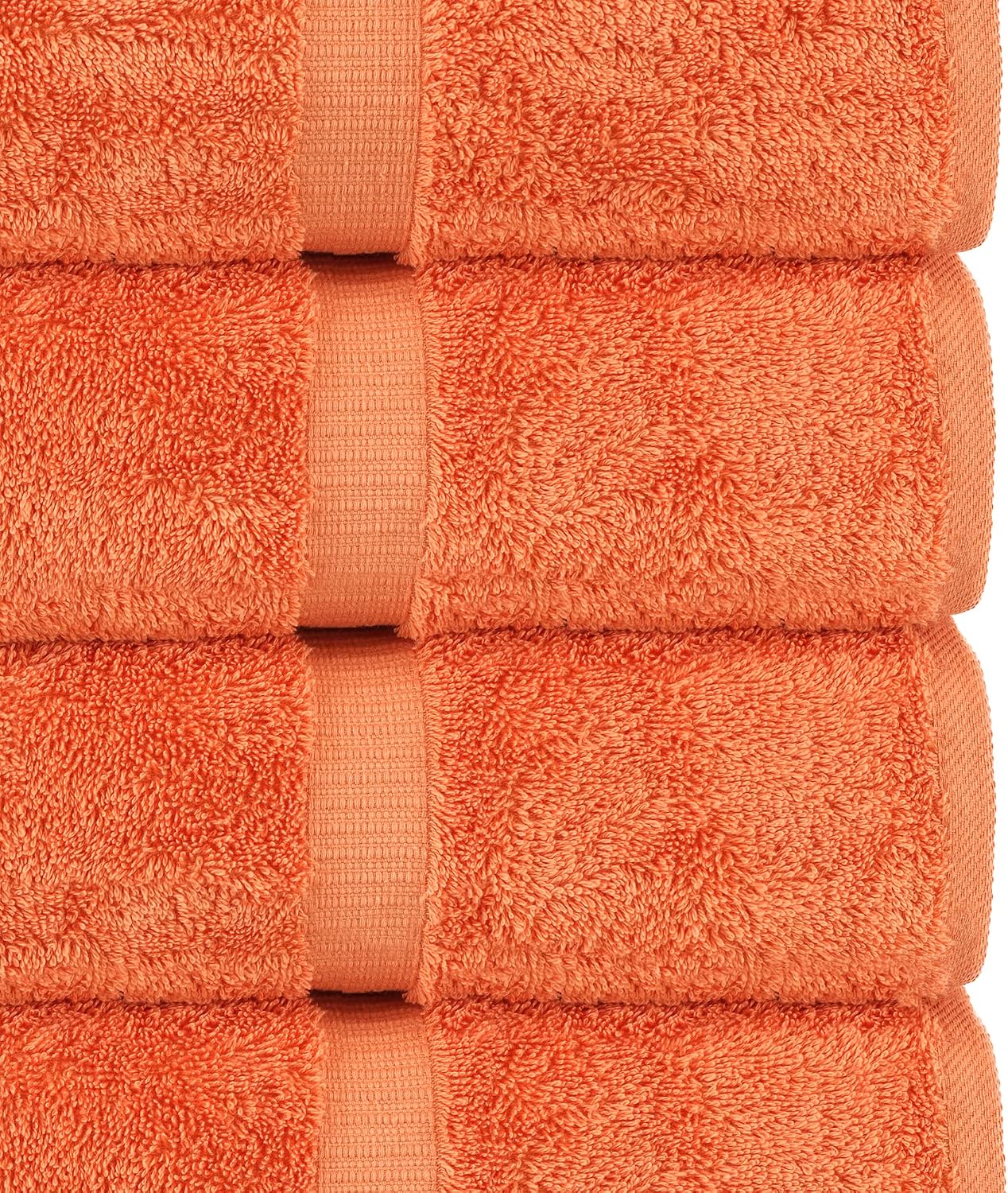 Chakir Turkish Linens 100% Cotton 8-Piece Towel Set, Coral | Premium Towel Set, Oeko-Tex Certified, Soft Plush