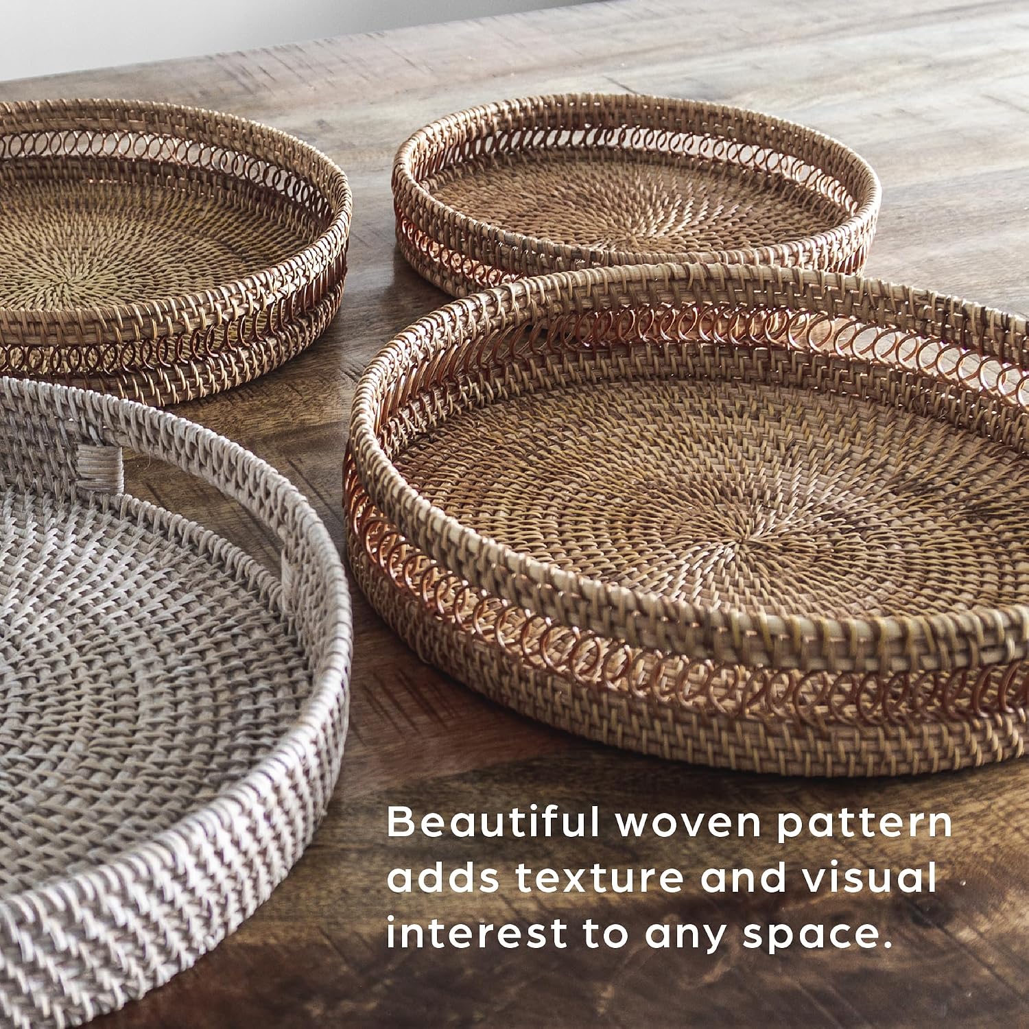 Hand Woven Serving Basket / 9.5