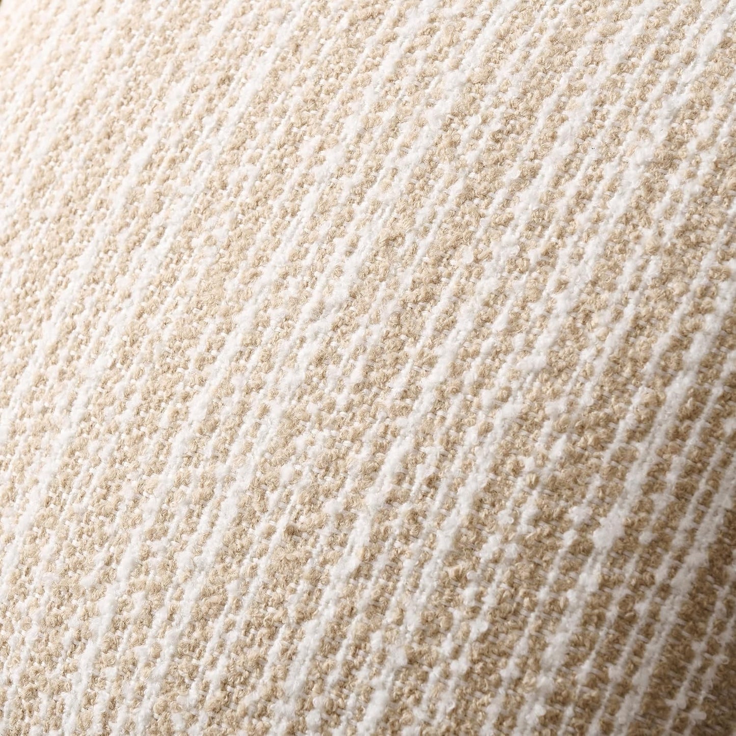 Soft Stripe Chenille Decorative Covers / 18 x 18 / Beige / Set of 2