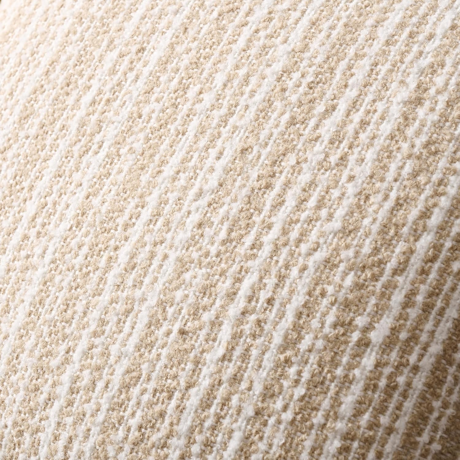 Soft Stripe Chenille Decorative Covers / 18 x 18 / Beige / Set of 2