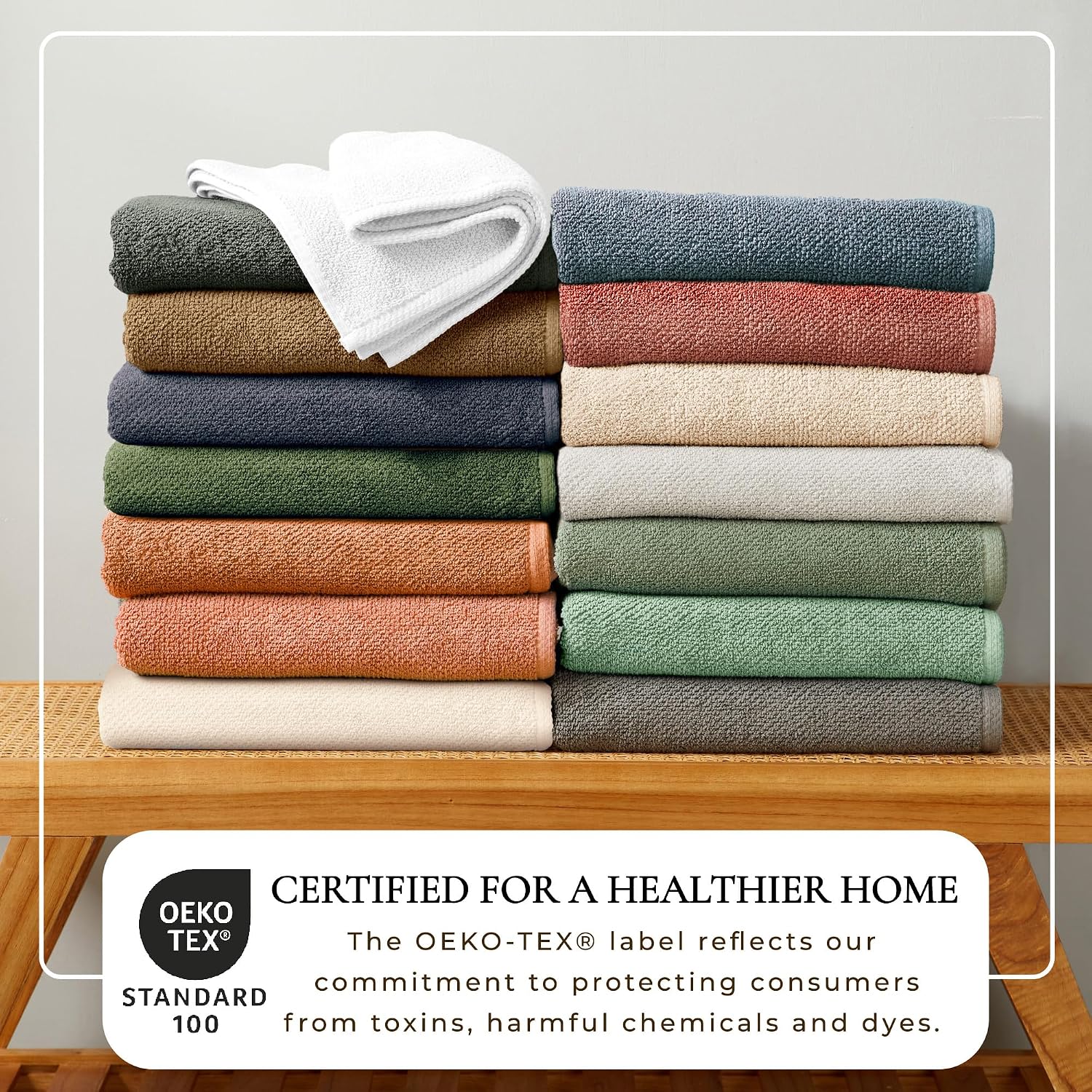 Great Bay Home 100% Cotton Oversized 2 Pack 68x35 Extra Large Towel Set - Absorbent, Quick-Drying, Durable Oversized
