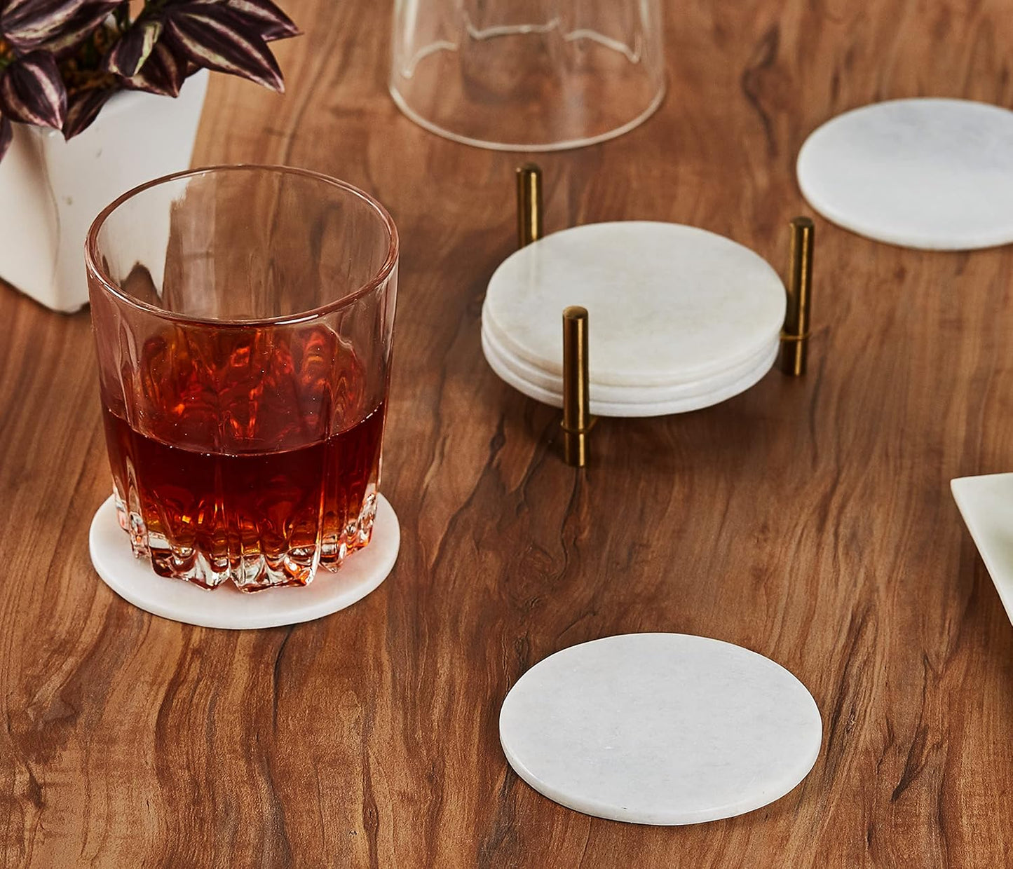 Stone Coasters Set / Natural / Set of 6