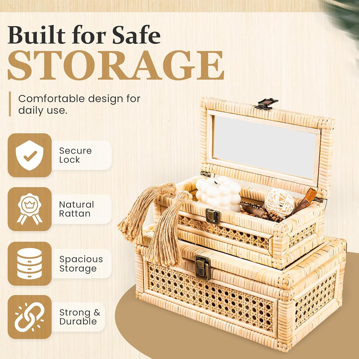 Rattan Display Box / Rattan Decorative Box