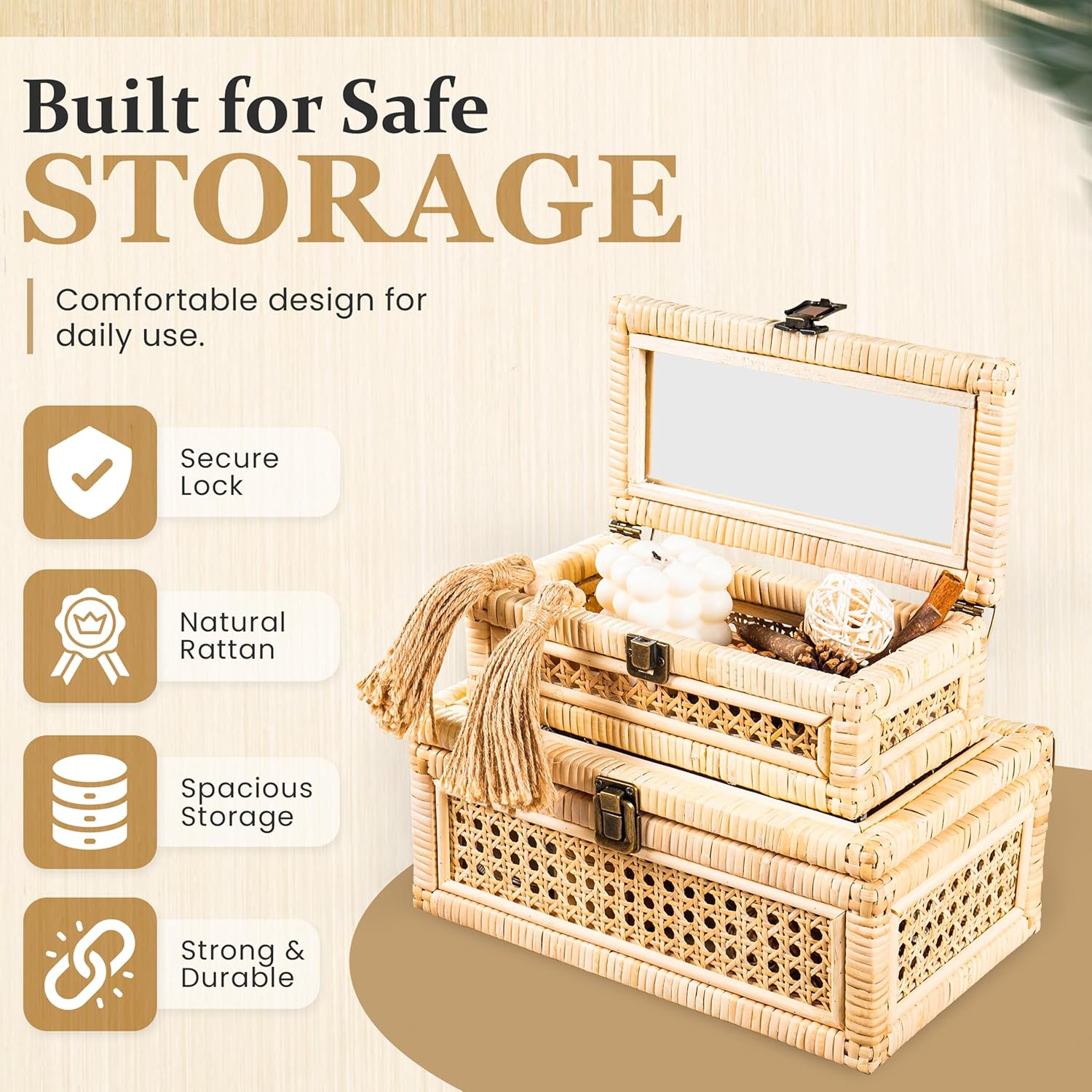 Rattan Display Box / Rattan Decorative Box