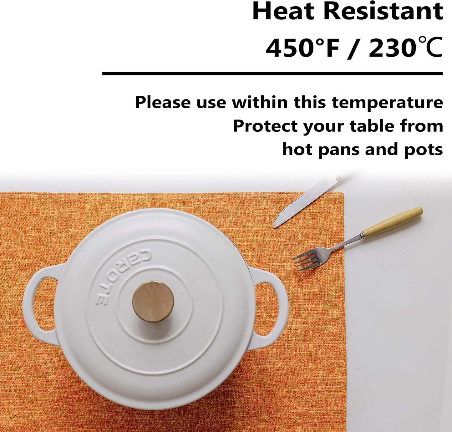Home Brilliant Cloth Placemats Set of 6 Heat Resistant Dining Table Place Mats for Kitchen Table Party Decorations