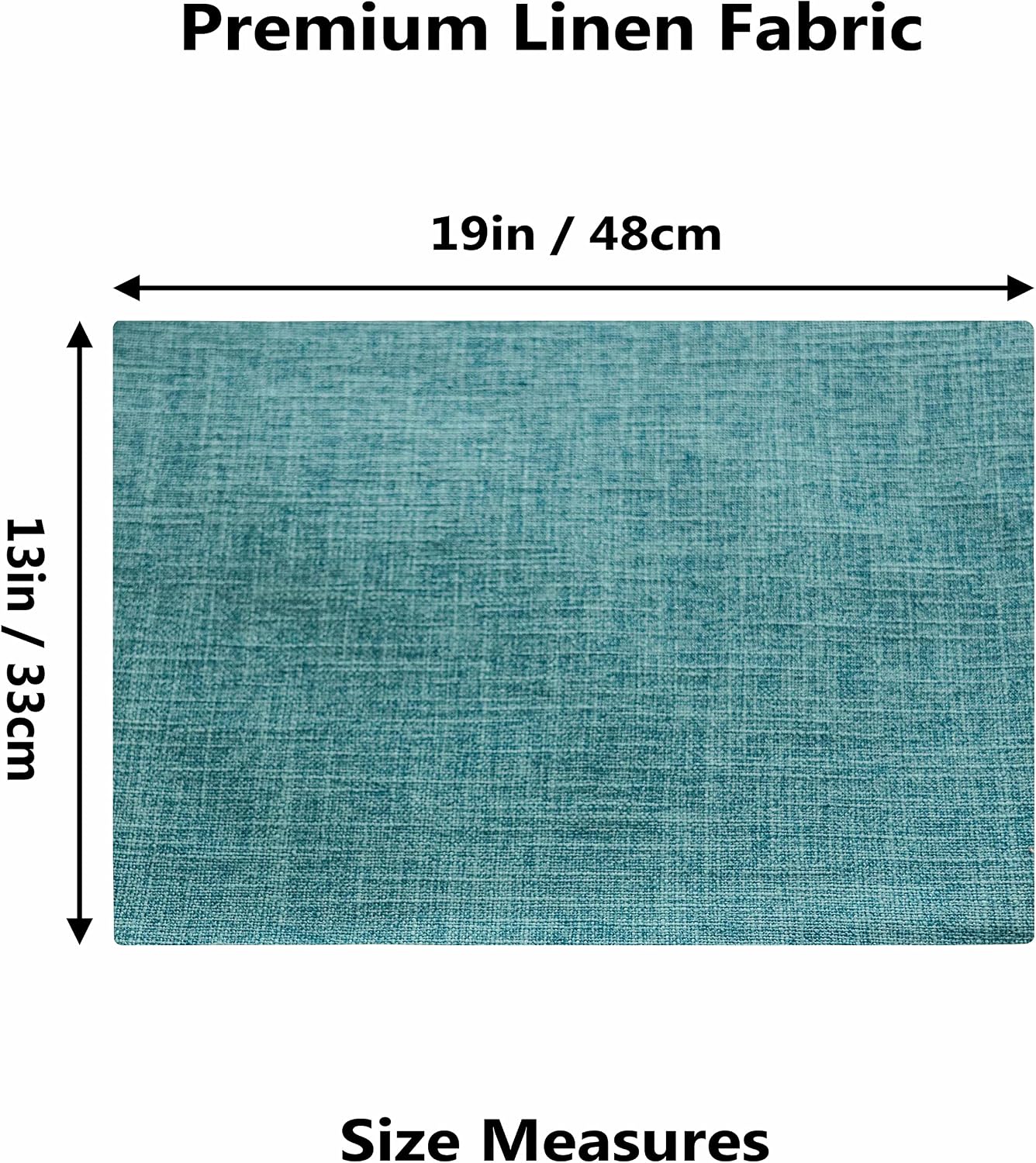 Home Brilliant Linen Placemats Set of 6 Heat Resistant Dining Table Place Mats for Kitchen Table, 13 x 19 inches