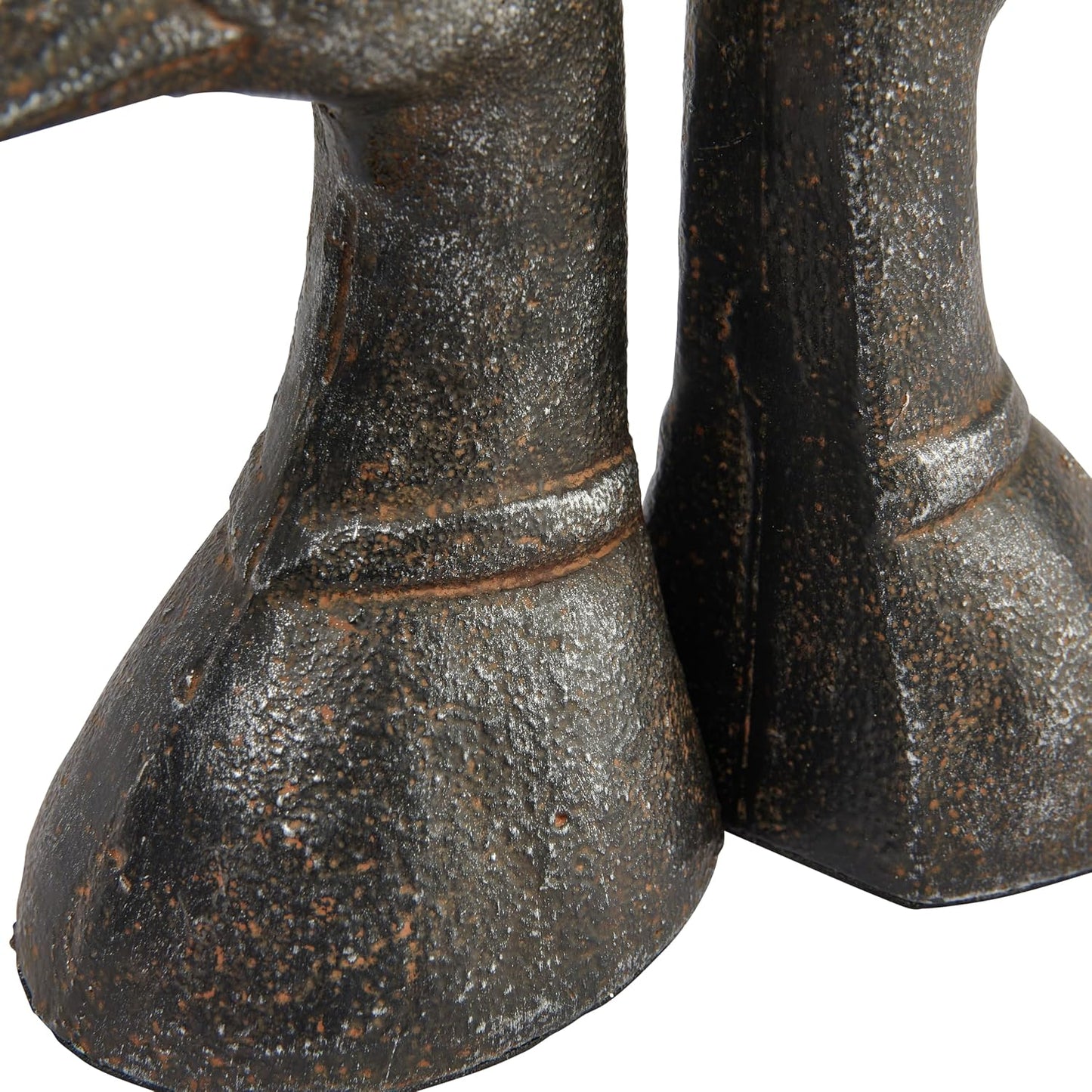 Decorative Distressed Cast Metal Duck Head Bookends / Black / Set of 2