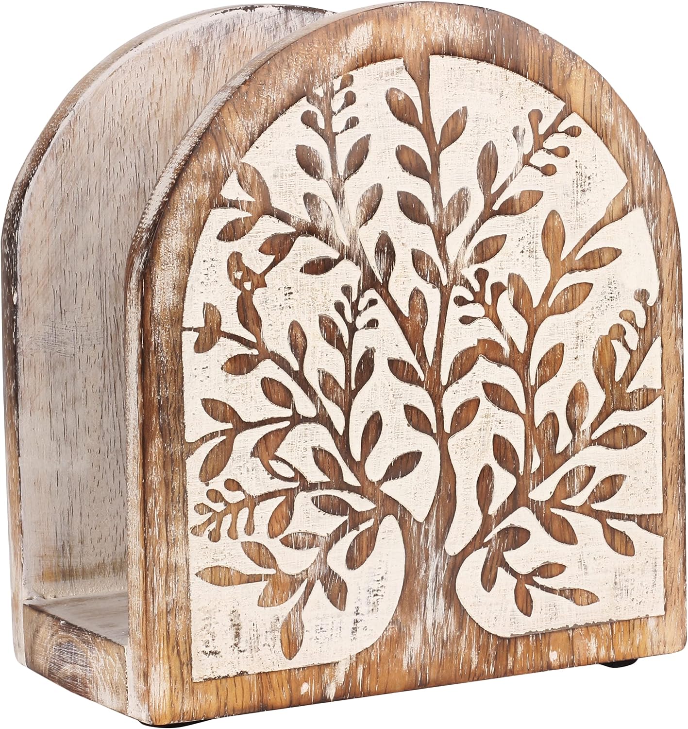 Farmhouse Napkin Stand / White