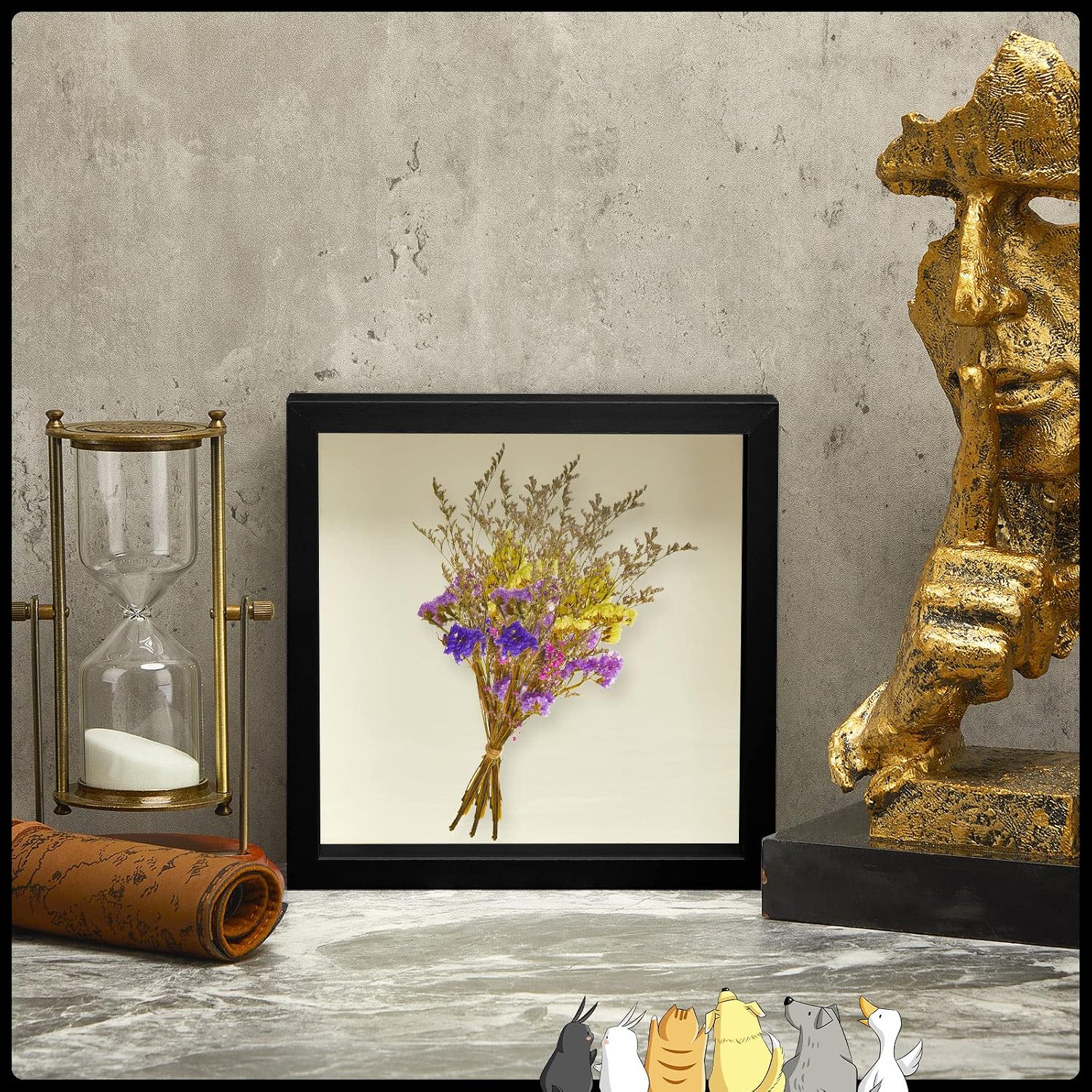 6 Pieces Shadow Box Picture Frame, Black, 8 X 8 Inch | Deep Display Case for Graduation Medals Wedding Crafts Pins