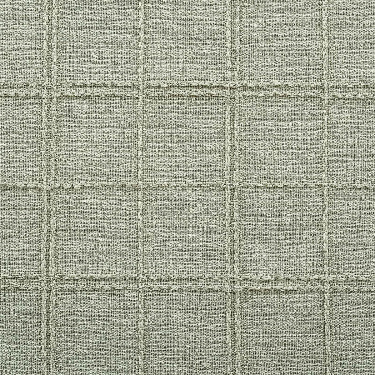 Linen Checked Farmhouse Placemats Set of 6, Seeding Green 13x19in | Double Layer, Reversible, Thick Textured Table