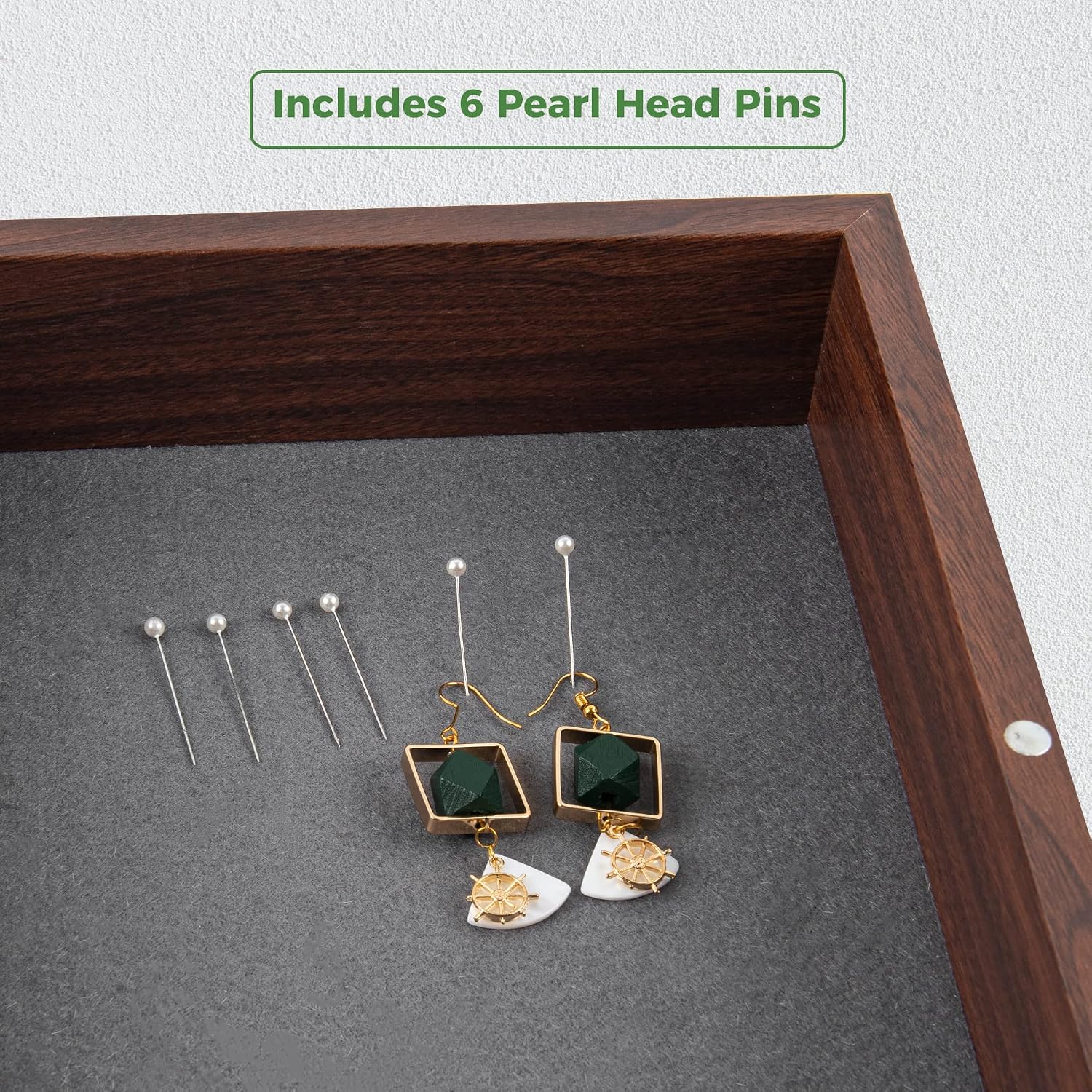 8.5x11 Shadow Box Frame Display Case, 2-inch Depth (Walnut, 4 Pack) | Strengthened Glass Cover, Display Box for Wall
