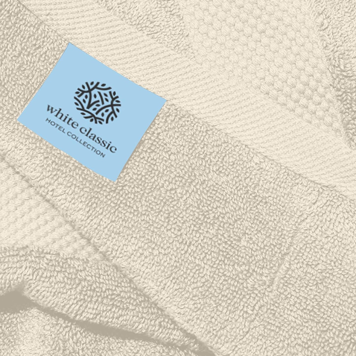 White Classic Luxury Ivory Hand Towels - Soft 100% Turkish Cotton | Highly Absorbent Hotel spa Bathroom Towel