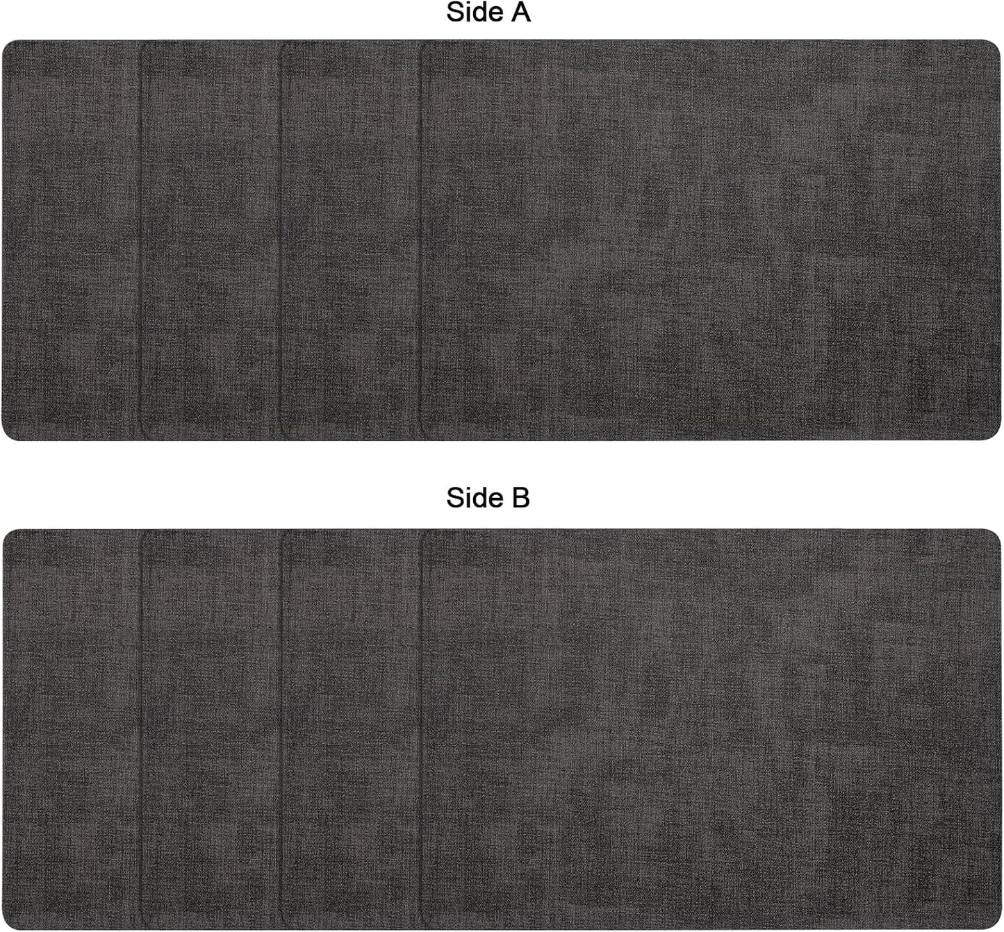 Myir JUN Faux Leather Placemats Set of 6, Dual Sided Waterproof Place Mats | Heat Resistant Wipeable Vinyl Table Mat