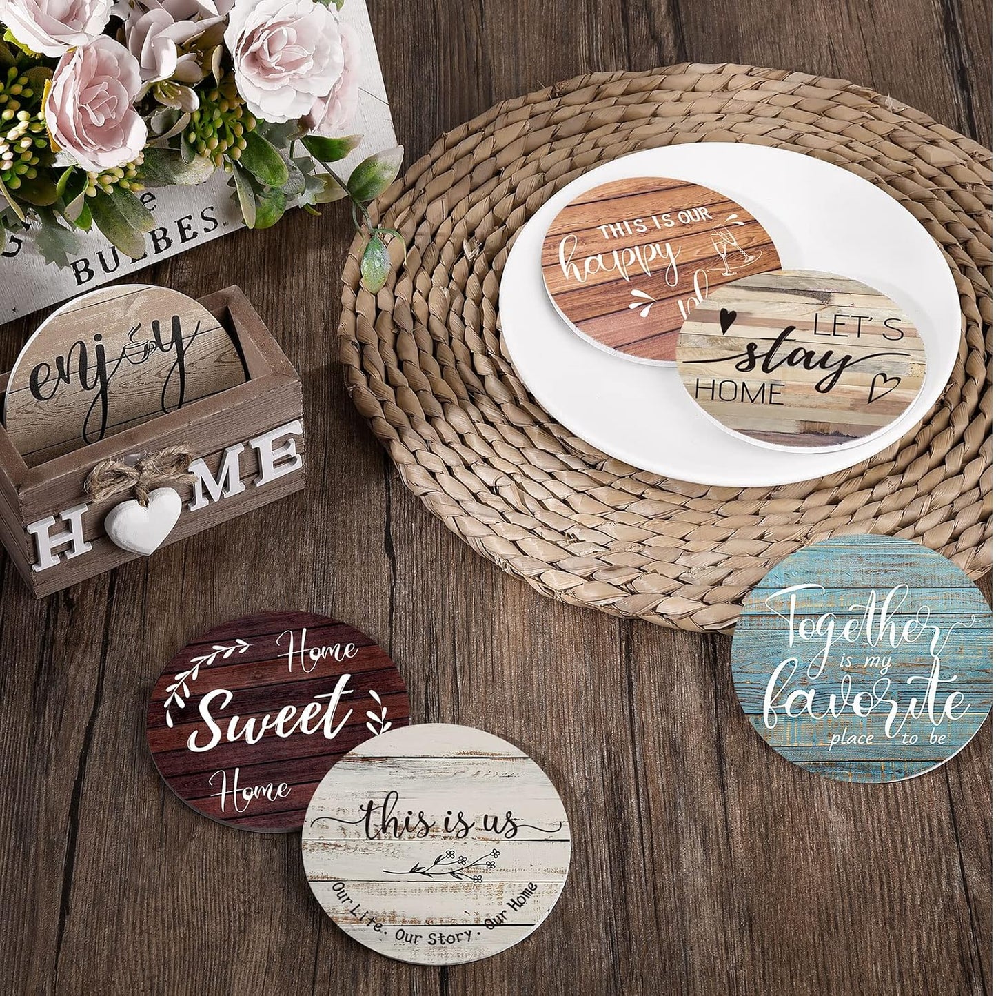 Holder 4'' Funny Decoration / Farmhouse Color / Set of 6