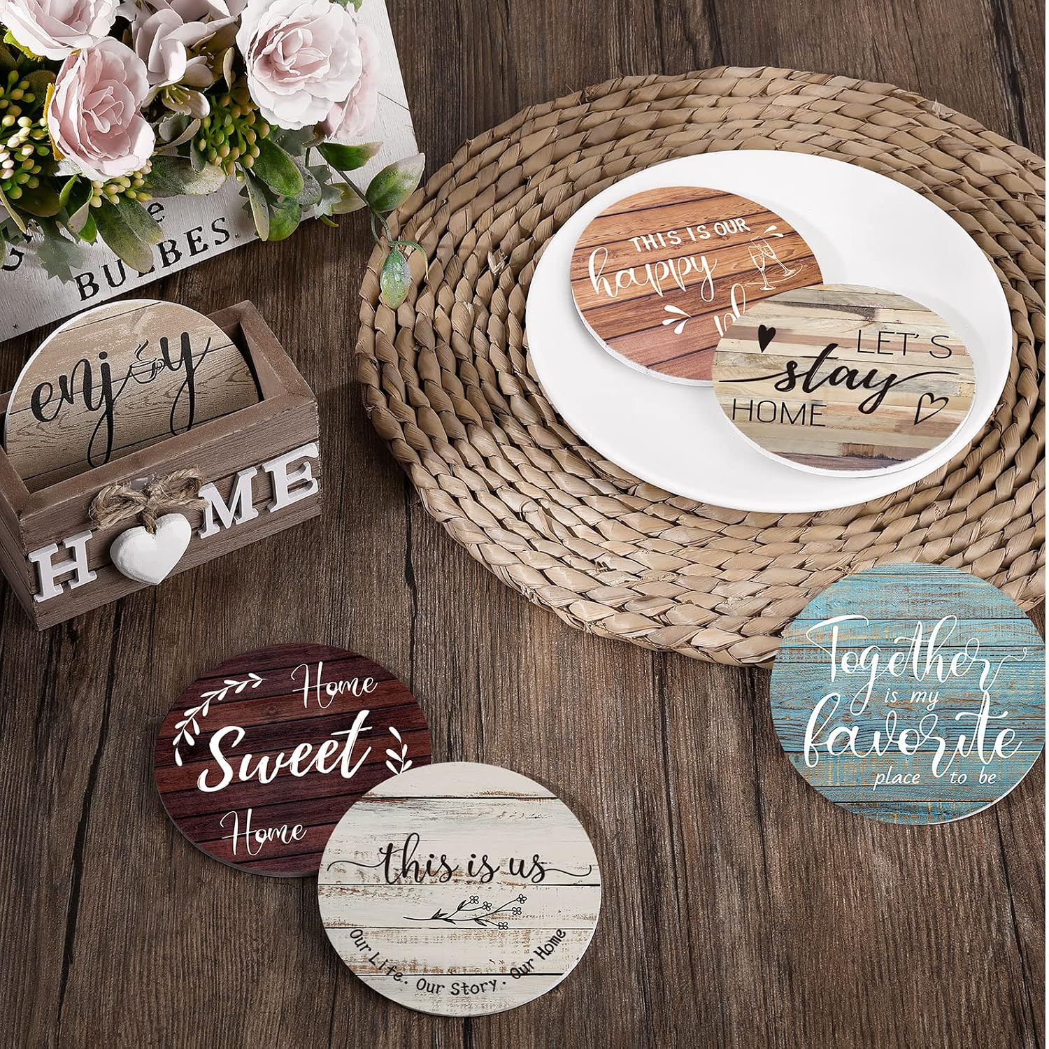 Holder 4'' Funny Decoration / Farmhouse Color / Set of 6