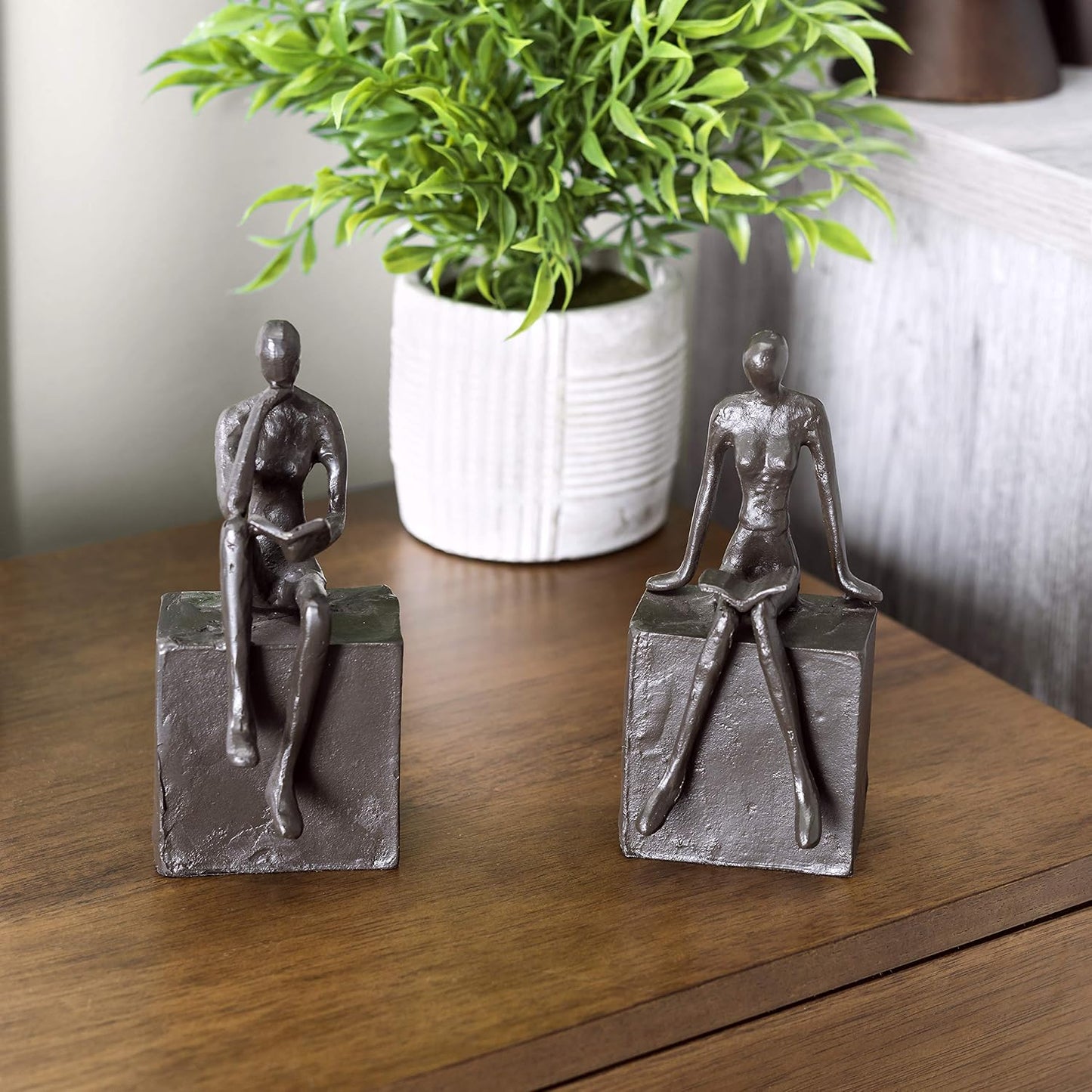 Decorative Cast Iron Bookend Set