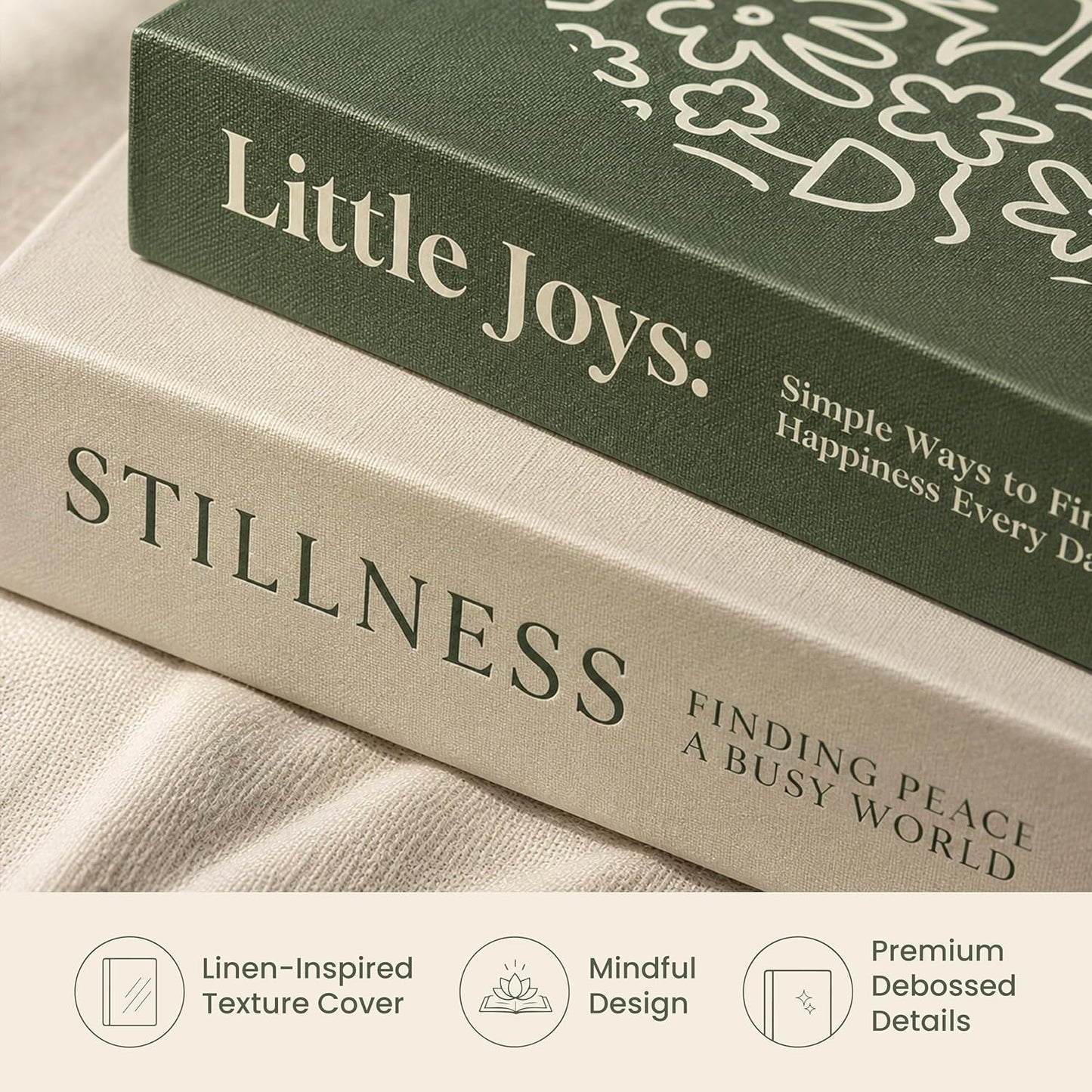 Coffee Table Decor Faux Books for Decoration / Mindfulness & Stillness