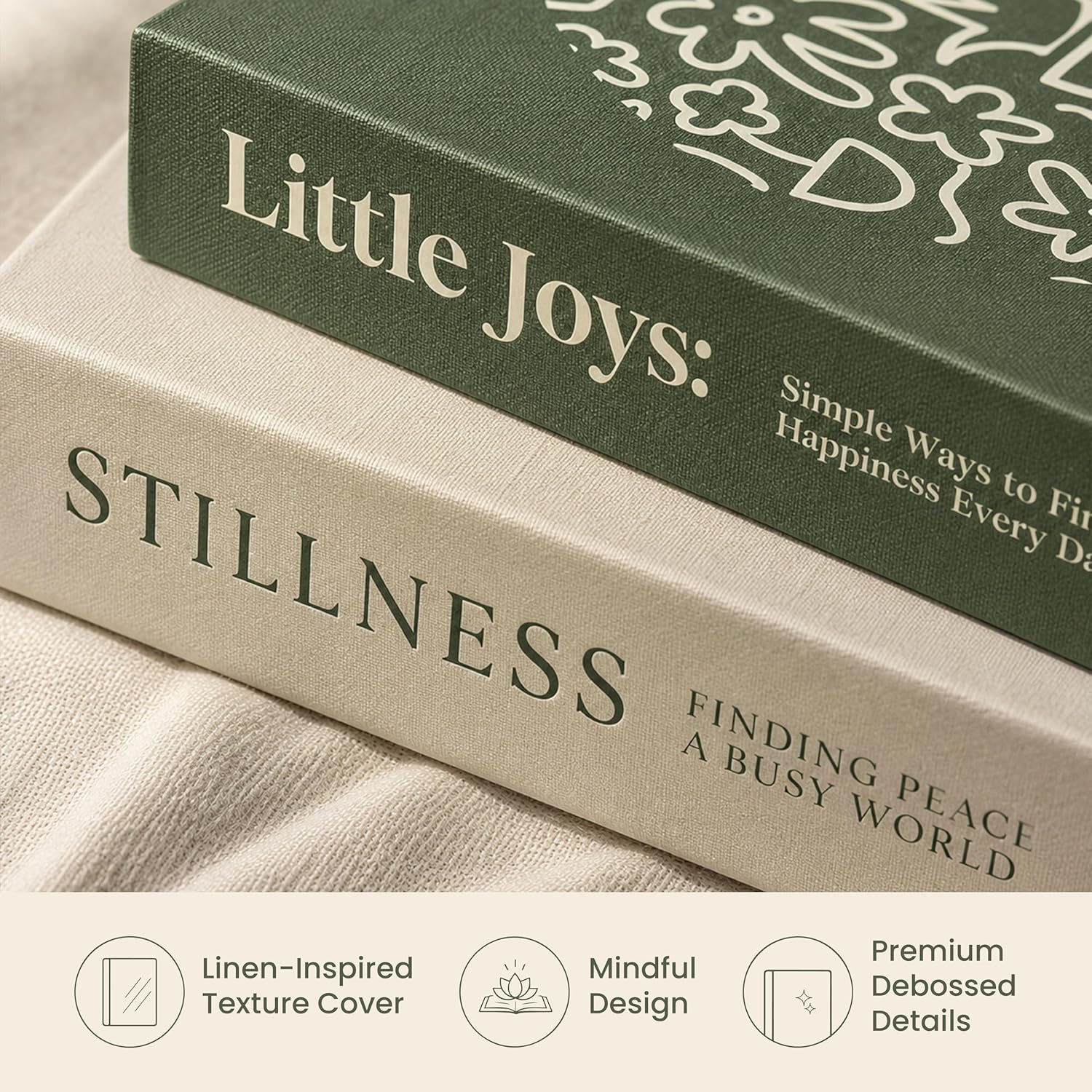Coffee Table Decor Faux Books for Decoration / Mindfulness & Stillness