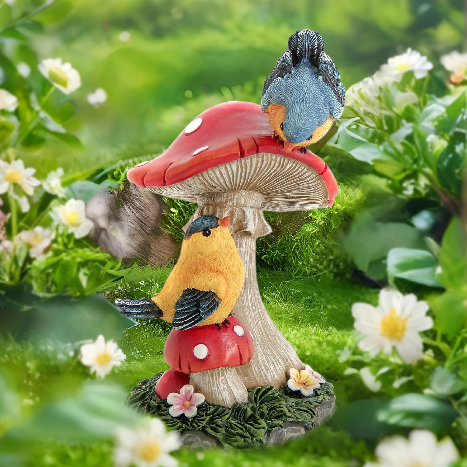 Bird Garden Statue / Red