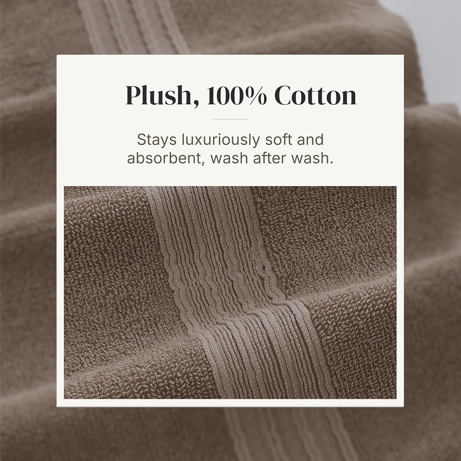 Modern Threads 6 Piece Bath Towel Set – Bathroom Set with 2 Bath Towels, 2 Hand Towels, and 2 Wash Cloths – 100%