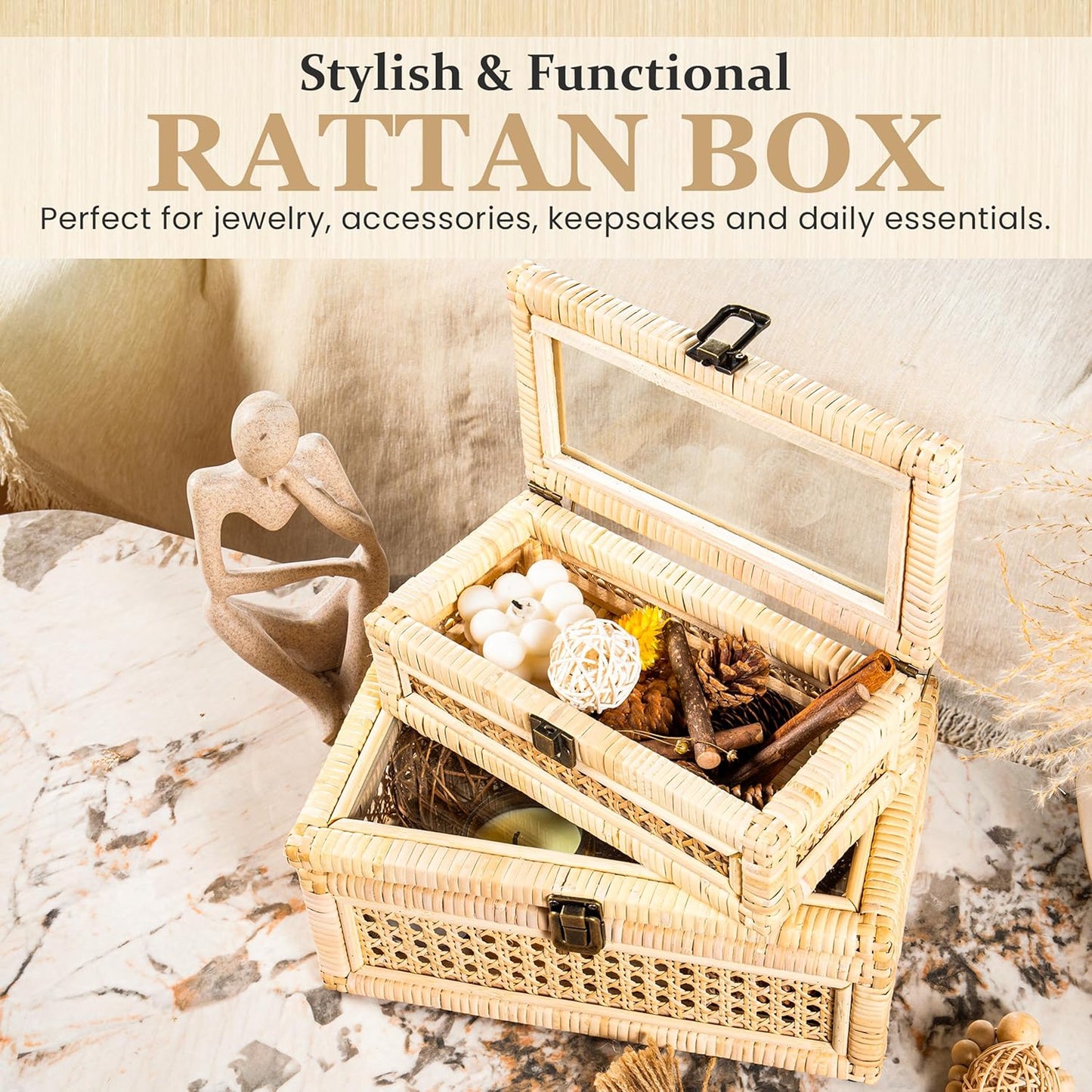 Rattan Display Box / Rattan Decorative Box